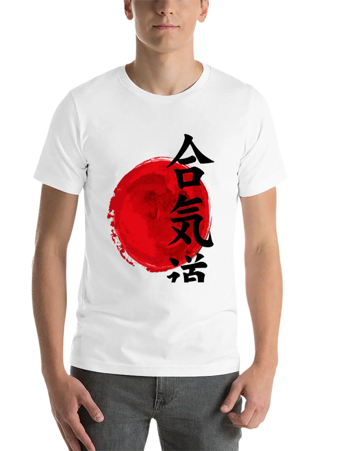 Aikido Kanji Japan Rising Sun For Customization Classic Fit Graphic Tee For Daily Comfort – Unisex Cotton Shirt
