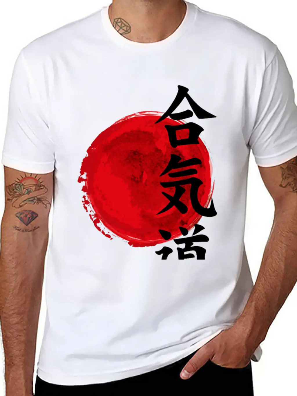 Aikido Kanji Japan Rising Sun For Customization Classic Fit Graphic Tee For Daily Comfort – Unisex Cotton Shirt