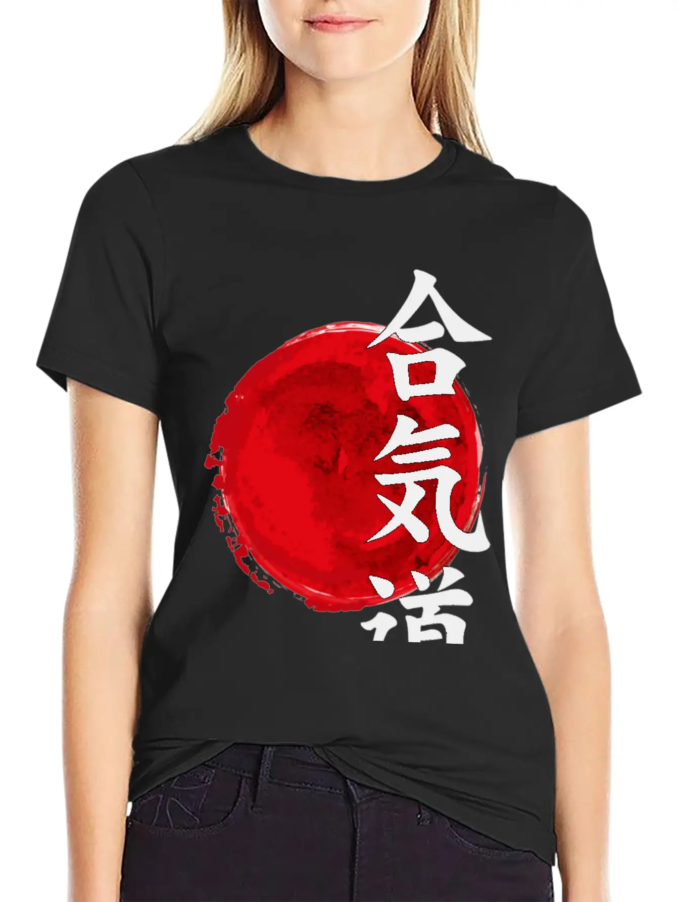 Aikido Kanji Japan Rising Sun For Customization Classic Fit Graphic Tee For Daily Comfort – Unisex Cotton Shirt
