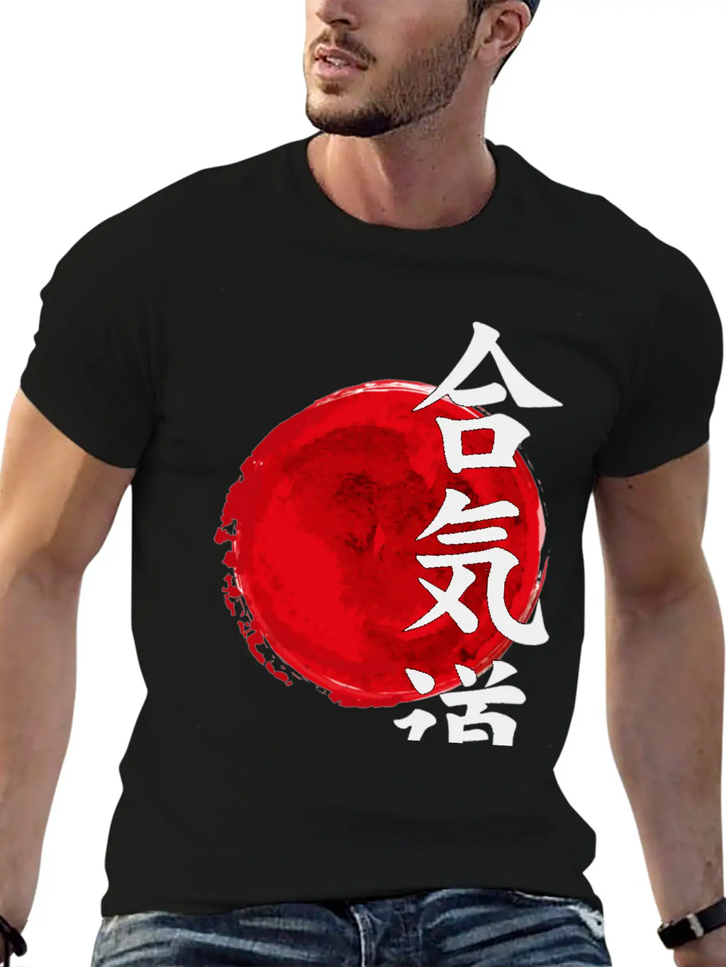 Aikido Kanji Japan Rising Sun For Customization Classic Fit Graphic Tee For Daily Comfort – Unisex Cotton Shirt