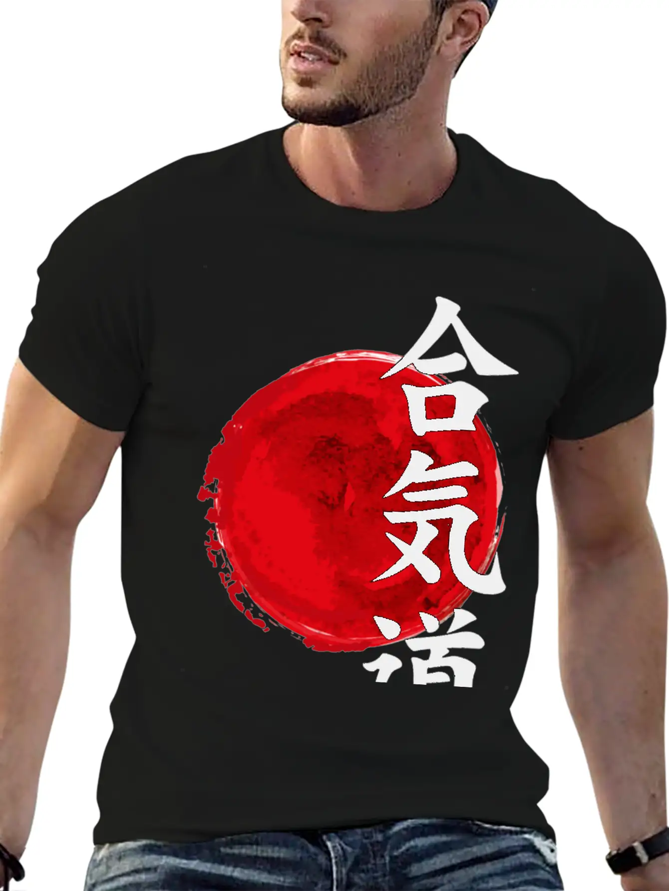 Aikido Kanji Japan Rising Sun For Customization Classic Fit Graphic Tee For Daily Comfort – Unisex Cotton Shirt