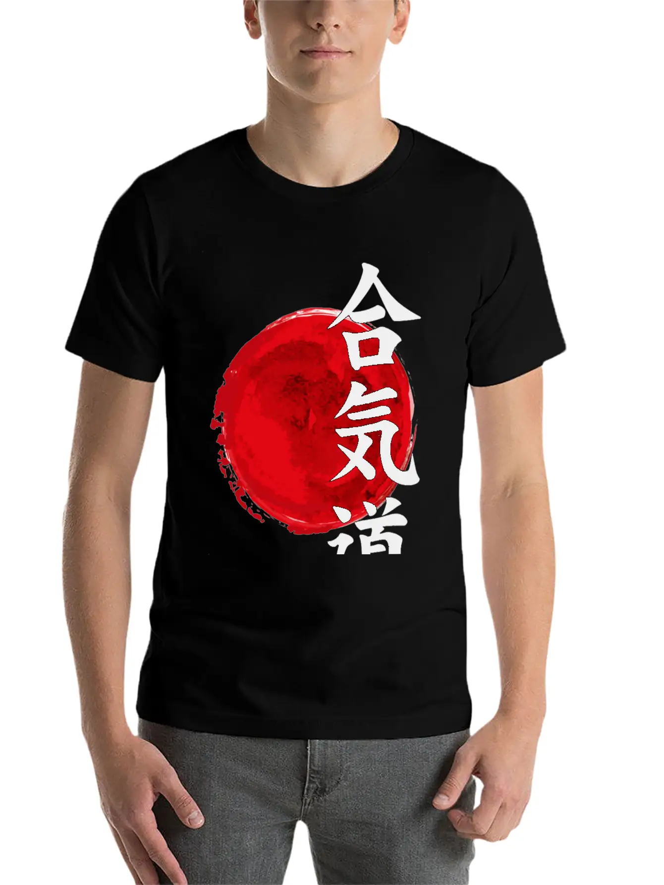 Aikido Kanji Japan Rising Sun For Customization Classic Fit Graphic Tee For Daily Comfort – Unisex Cotton Shirt