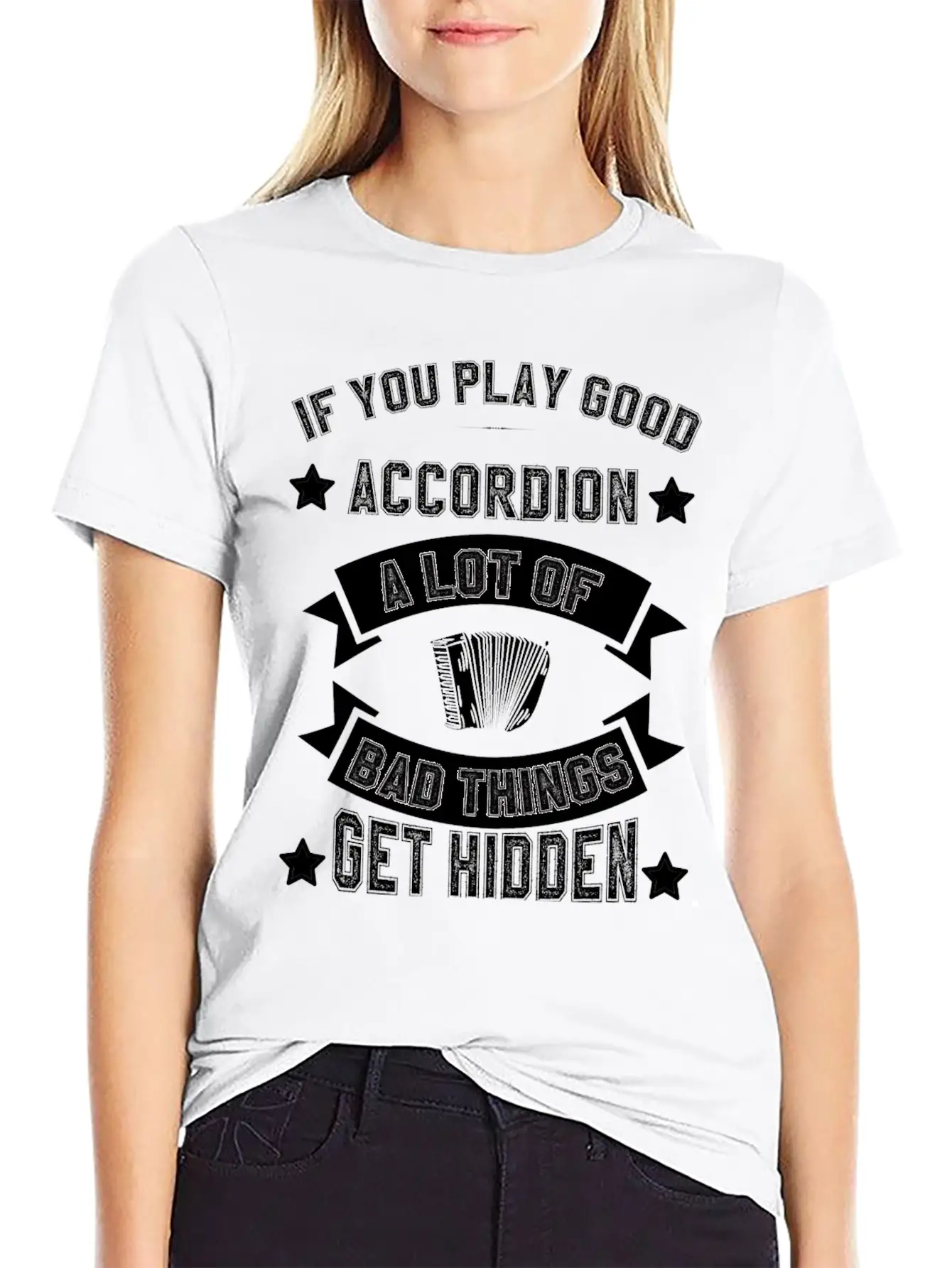 Air Accordion Player Musician Music Accordions Unisex Casual T-Shirt – Clean Design For Daily Comfort