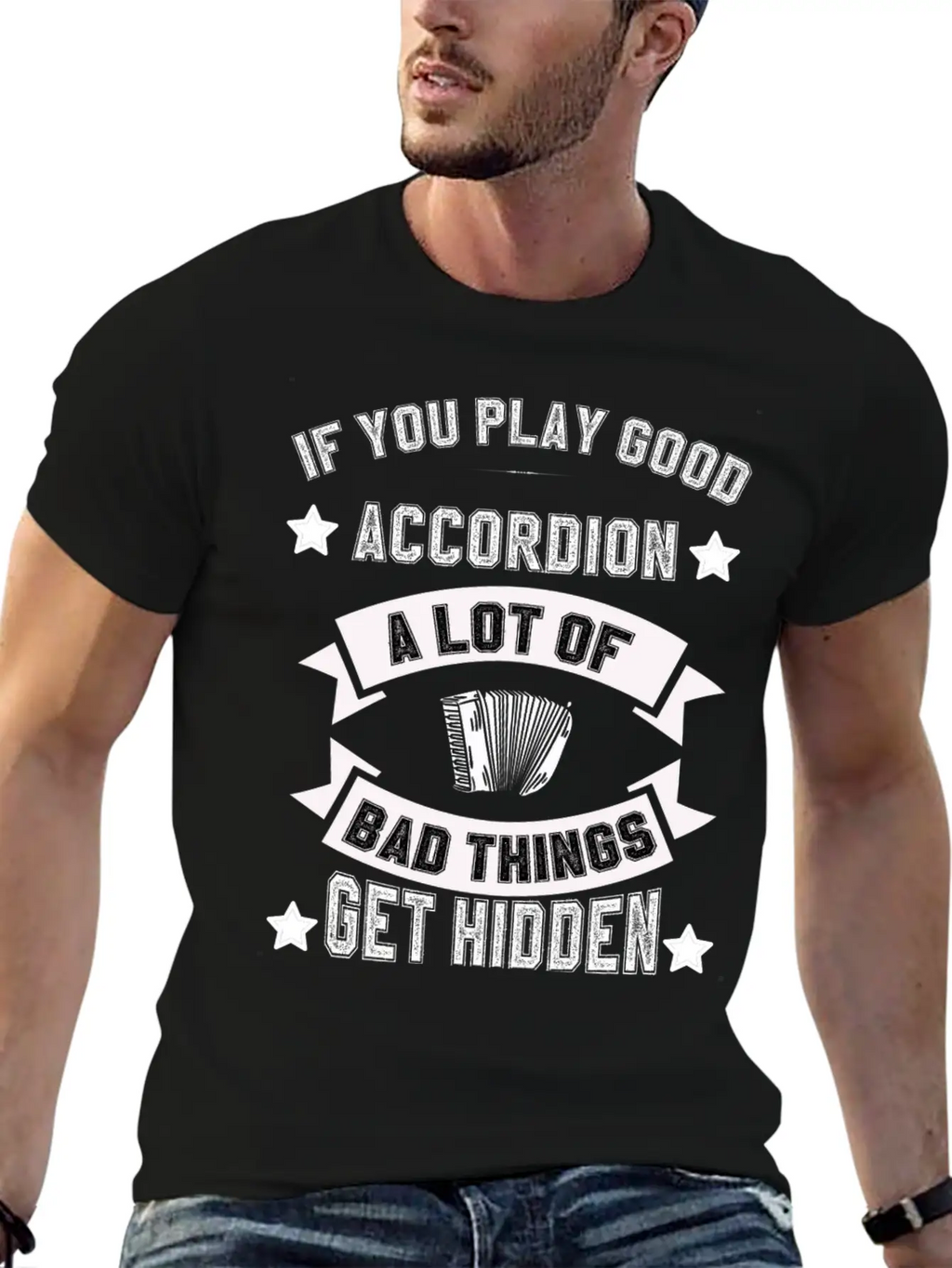 Air Accordion Player Musician Music Accordions Unisex Casual T-Shirt – Clean Design For Daily Comfort