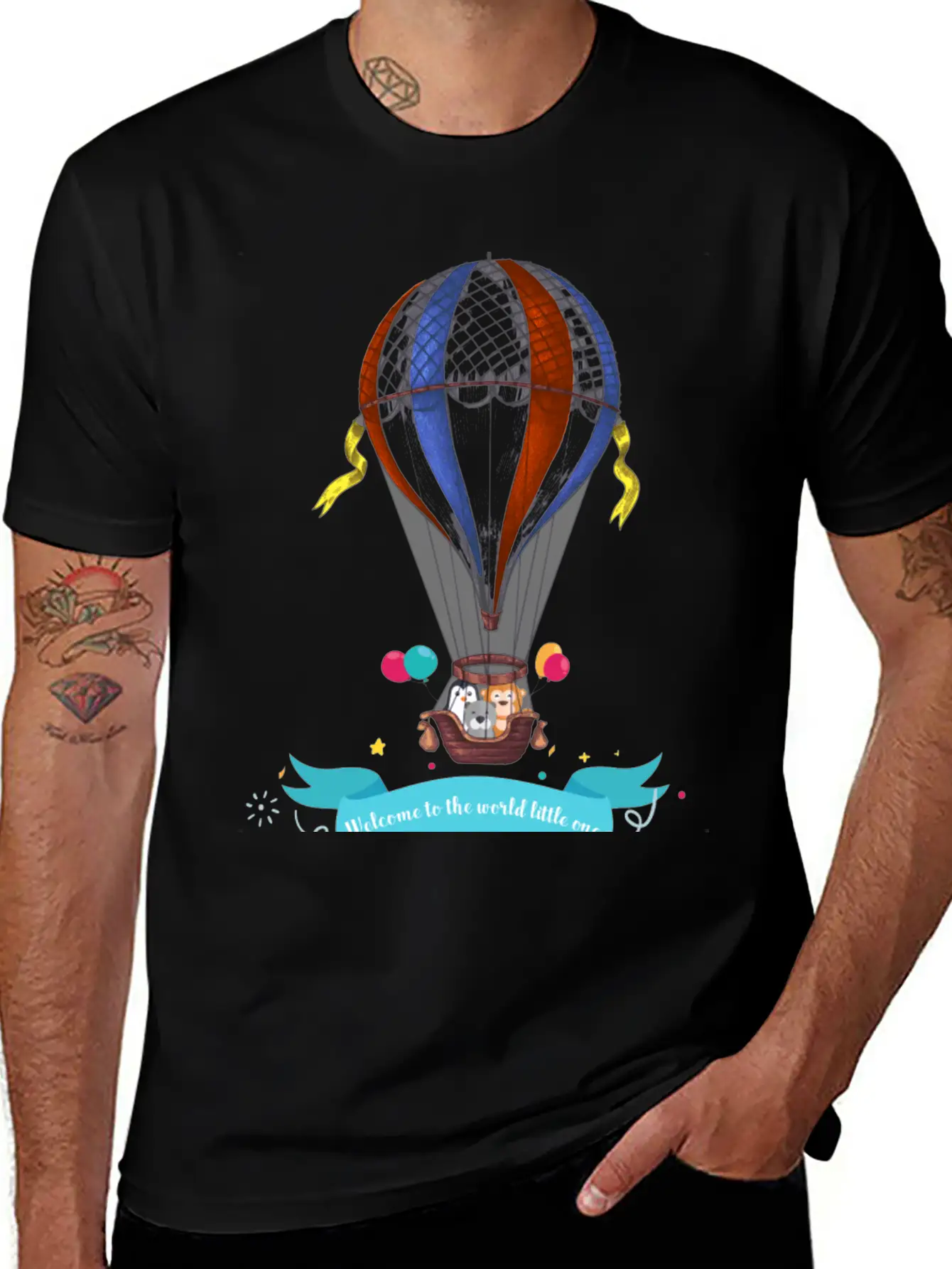Air Balloon Unisex Short Sleeve Soft Cotton T-Shirt – Casual Everyday Wear