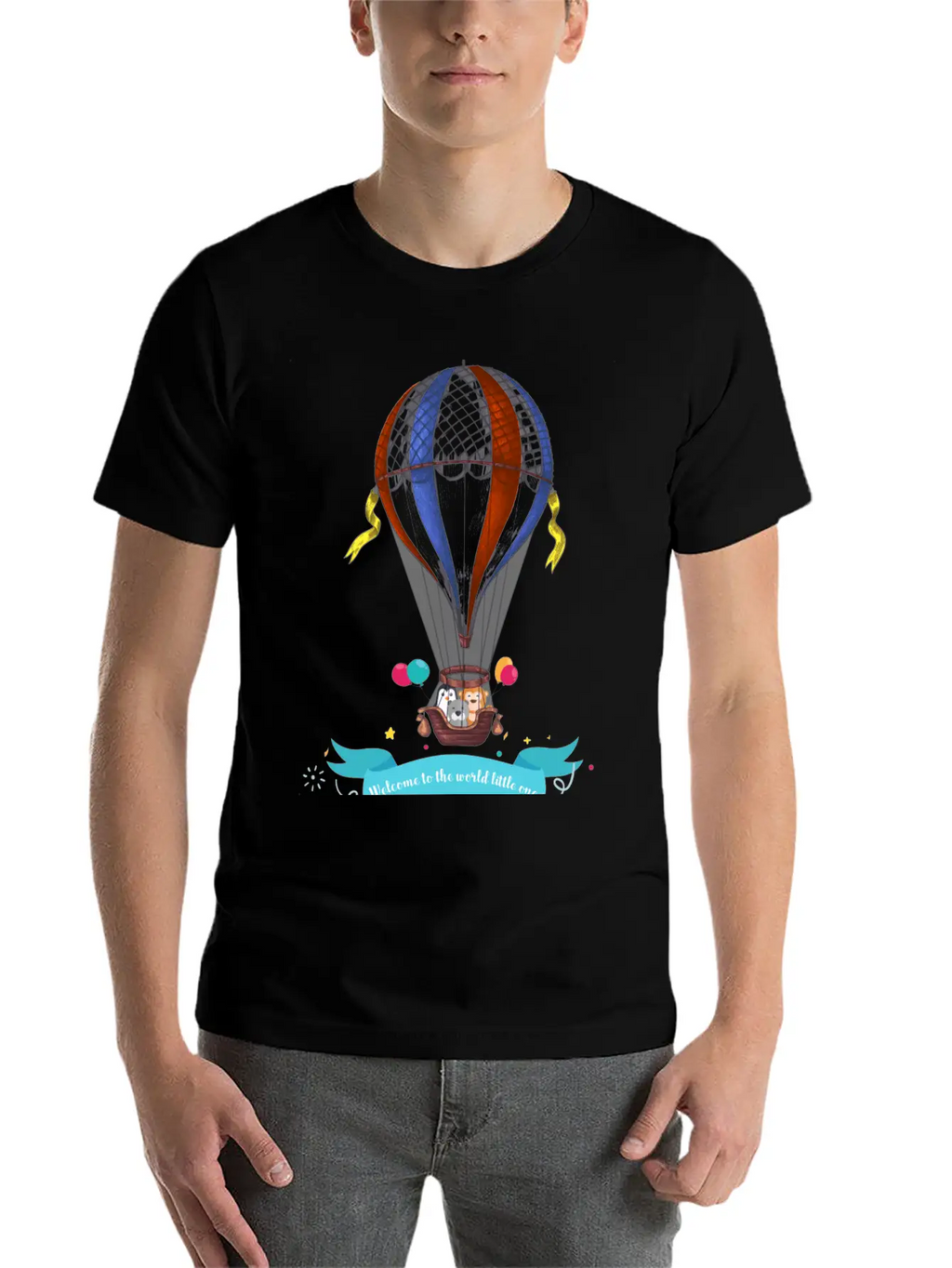 Air Balloon Unisex Short Sleeve Soft Cotton T-Shirt – Casual Everyday Wear