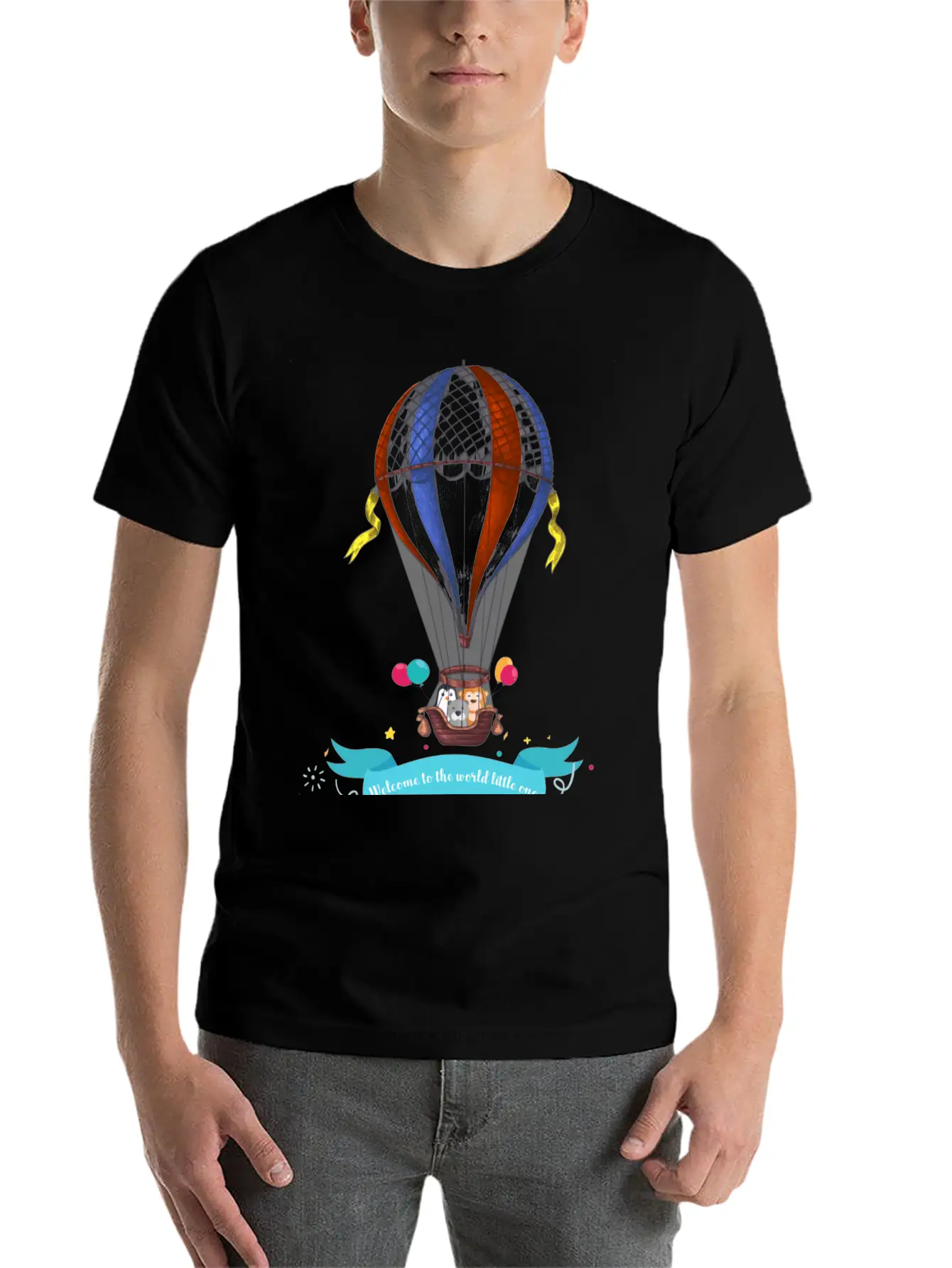 Air Balloon Unisex Short Sleeve Soft Cotton T-Shirt – Casual Everyday Wear