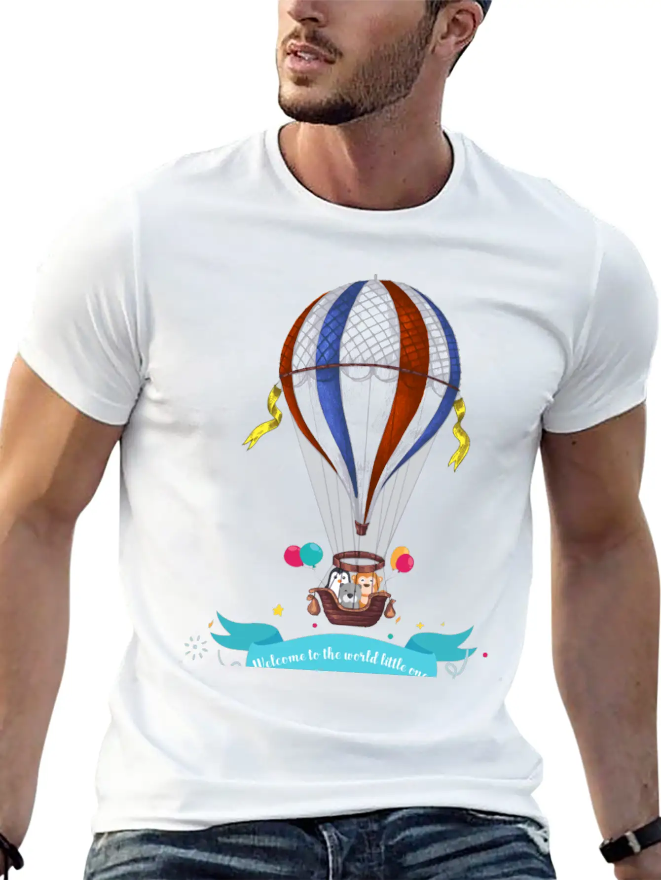 Air Balloon Unisex Short Sleeve Soft Cotton T-Shirt – Casual Everyday Wear