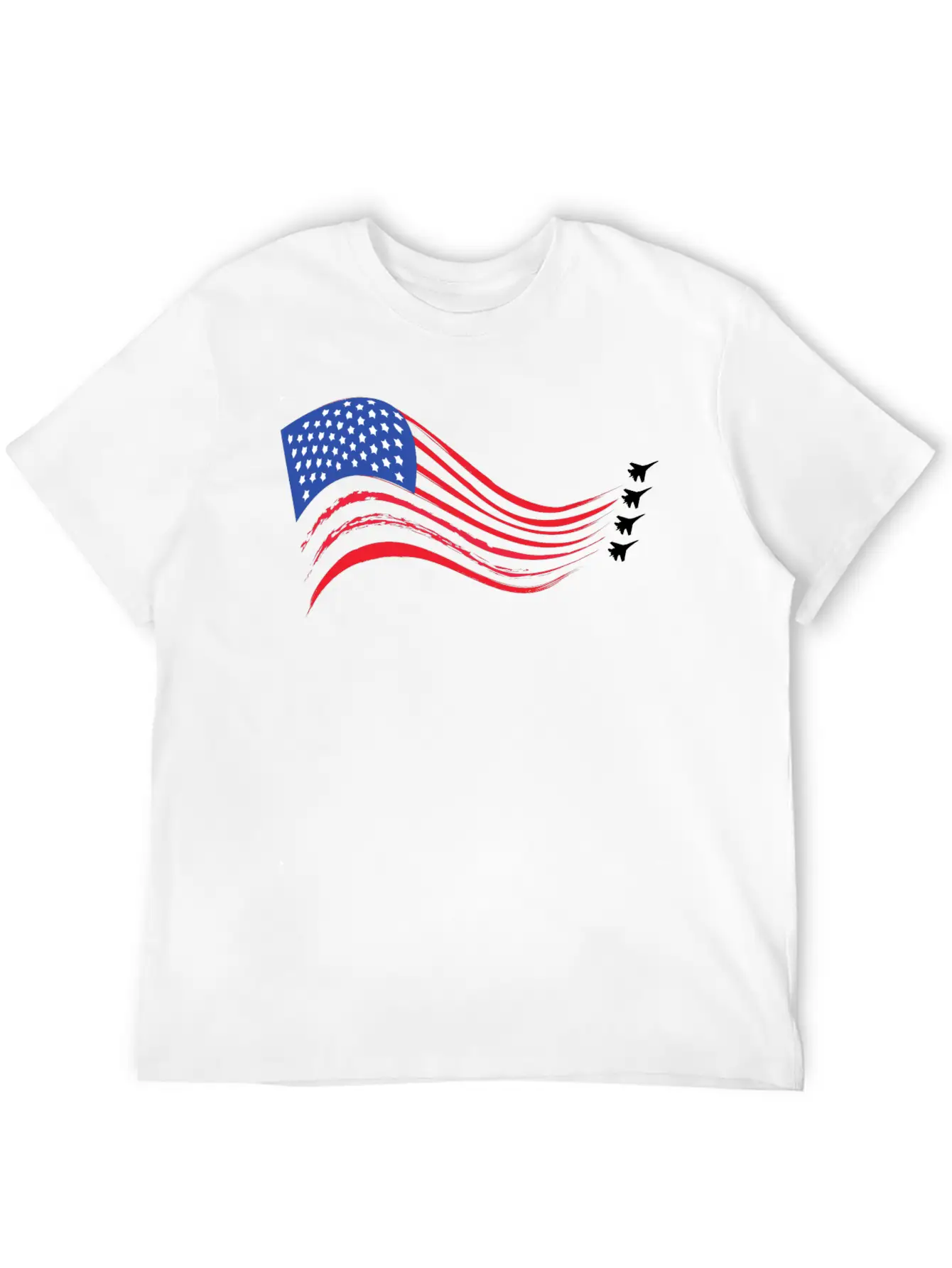Air Force Fighter Jet Flag Unisex Short Sleeve Soft Cotton T-Shirt – Casual Everyday Wear