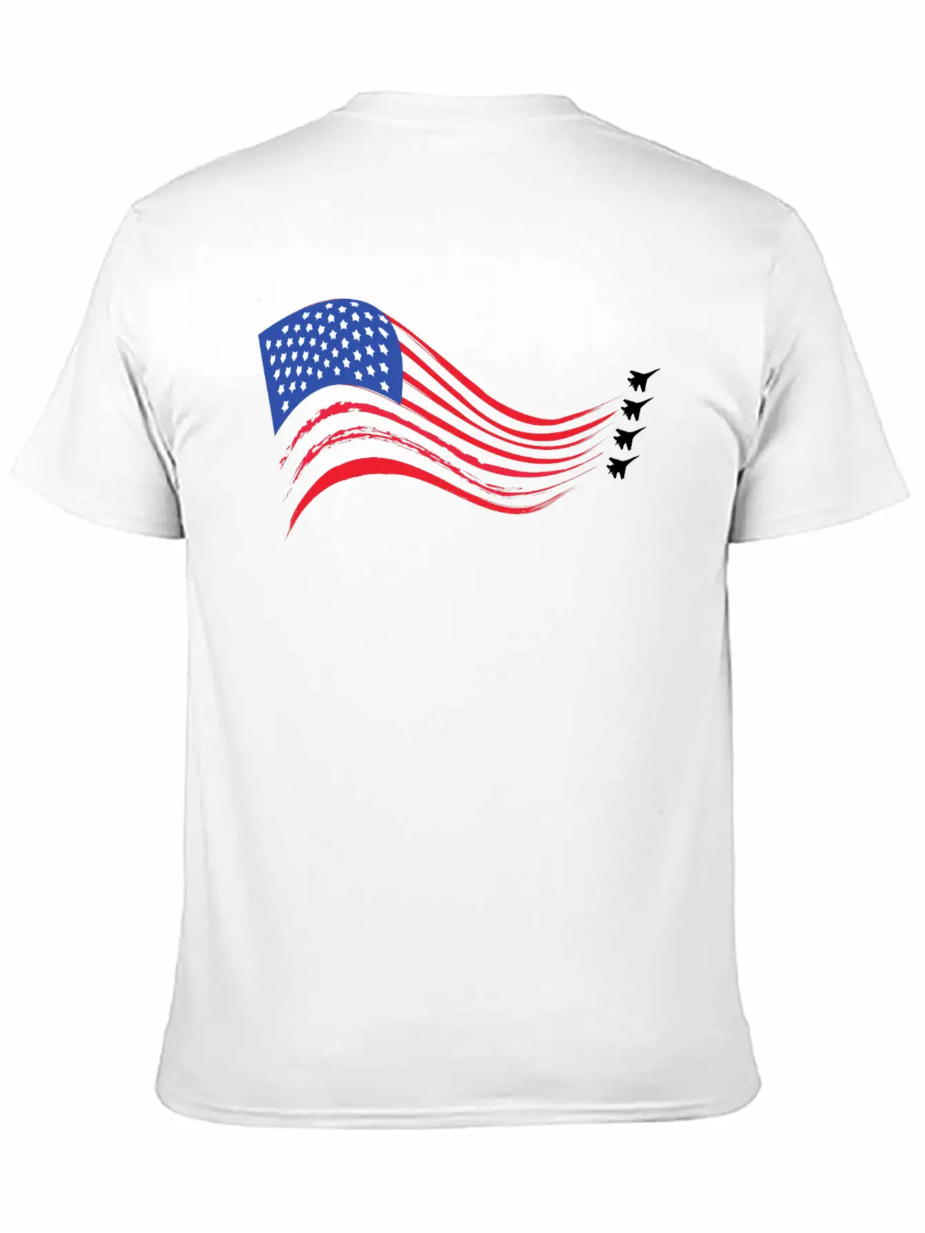 Air Force Fighter Jet Flag Unisex Short Sleeve Soft Cotton T-Shirt – Casual Everyday Wear