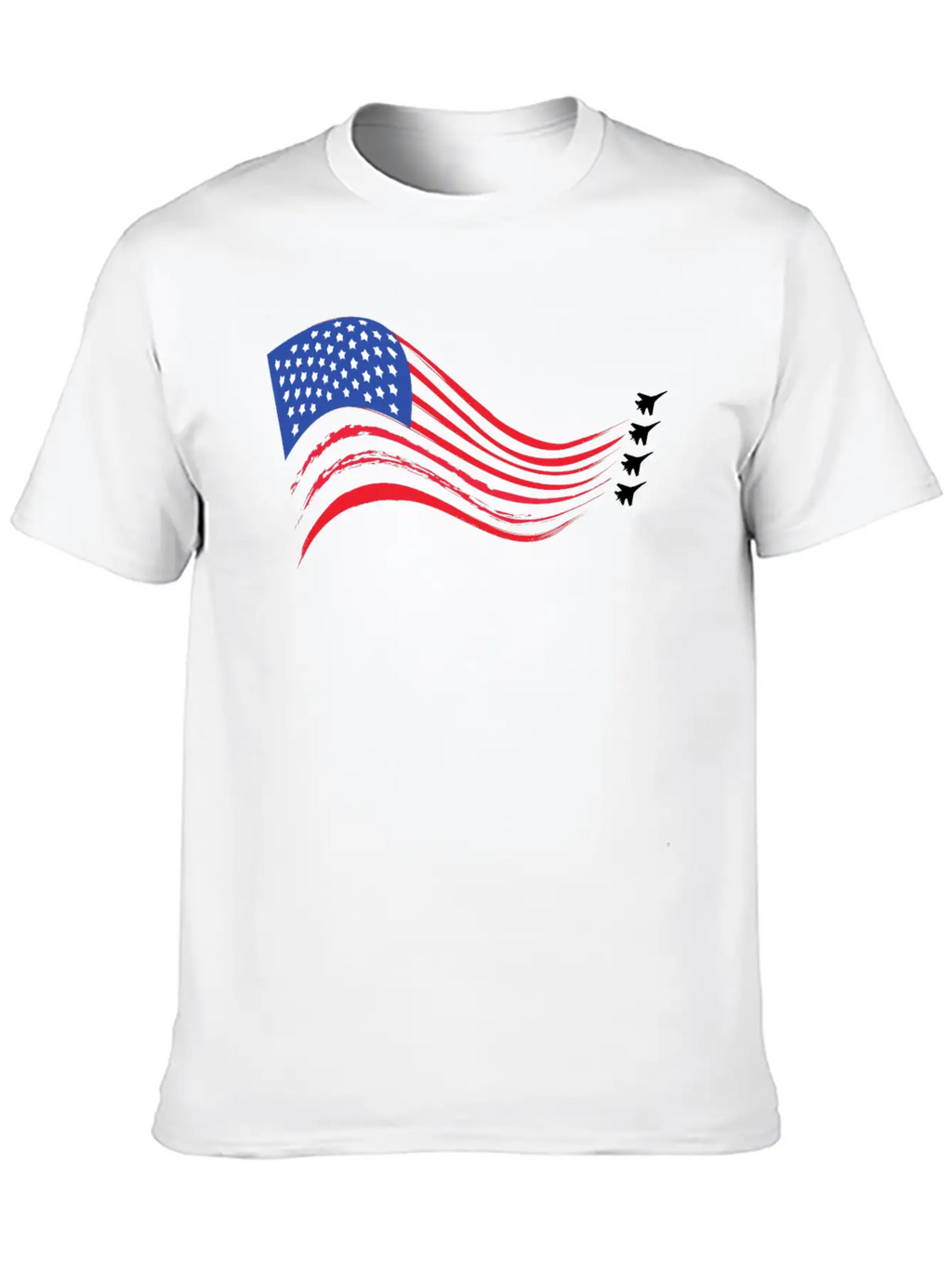 Air Force Fighter Jet Flag Unisex Short Sleeve Soft Cotton T-Shirt – Casual Everyday Wear