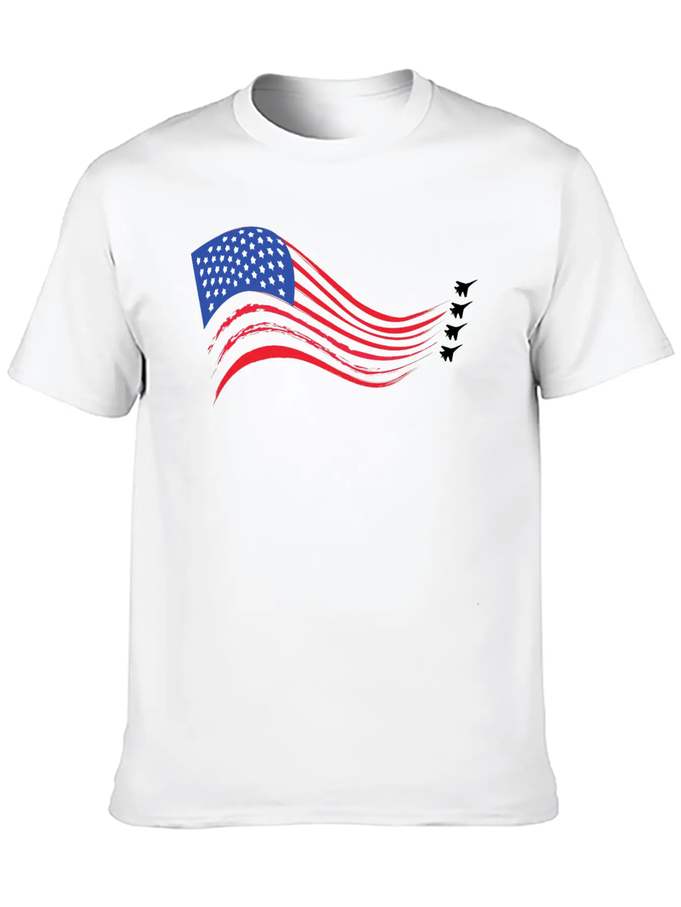 Air Force Fighter Jet Flag Unisex Short Sleeve Soft Cotton T-Shirt – Casual Everyday Wear