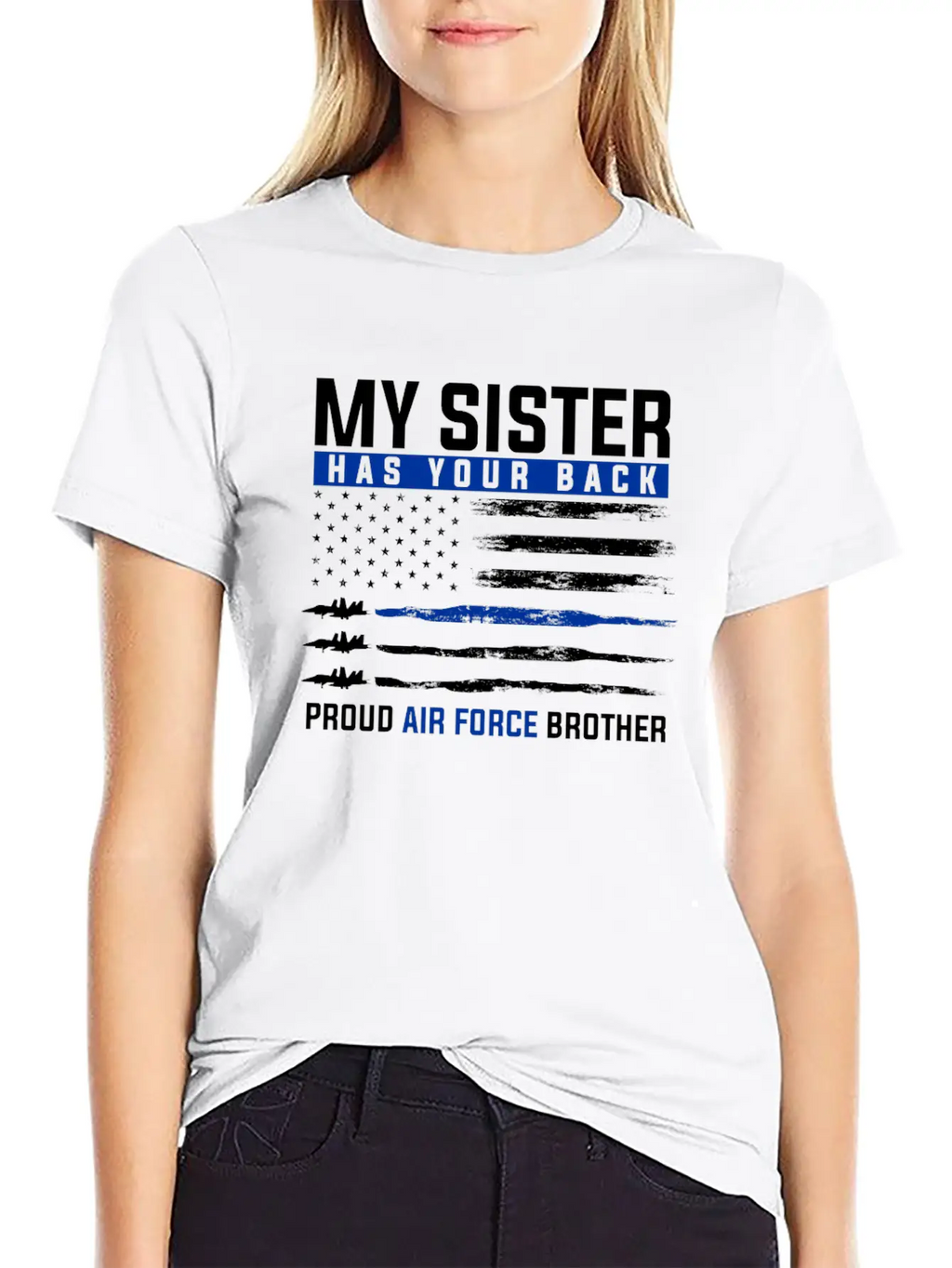 Air Sister Force Military Family Proud Brother Unisex Casual T-Shirt – Clean Design For Daily Comfort