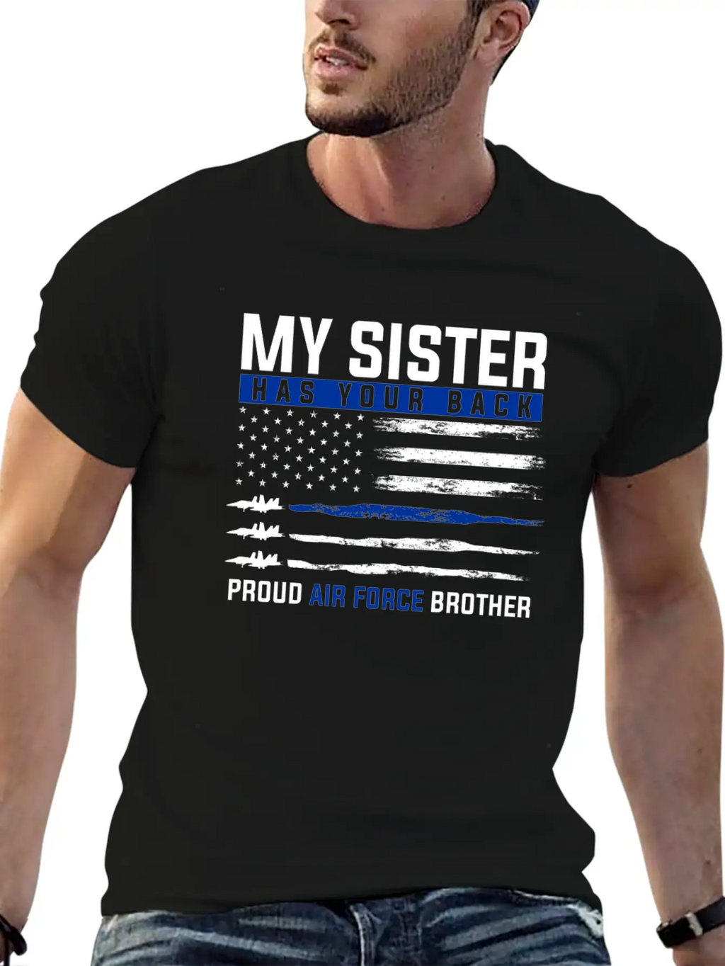 Air Sister Force Military Family Proud Brother Unisex Casual T-Shirt – Clean Design For Daily Comfort