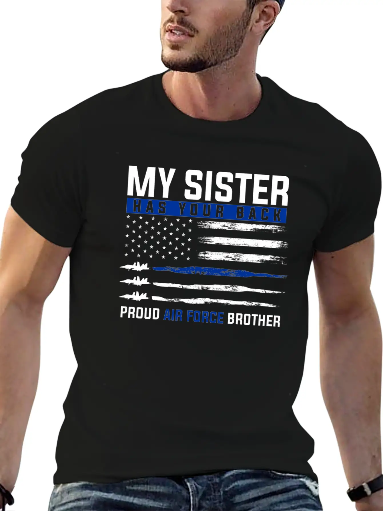 Air Sister Force Military Family Proud Brother Unisex Casual T-Shirt – Clean Design For Daily Comfort