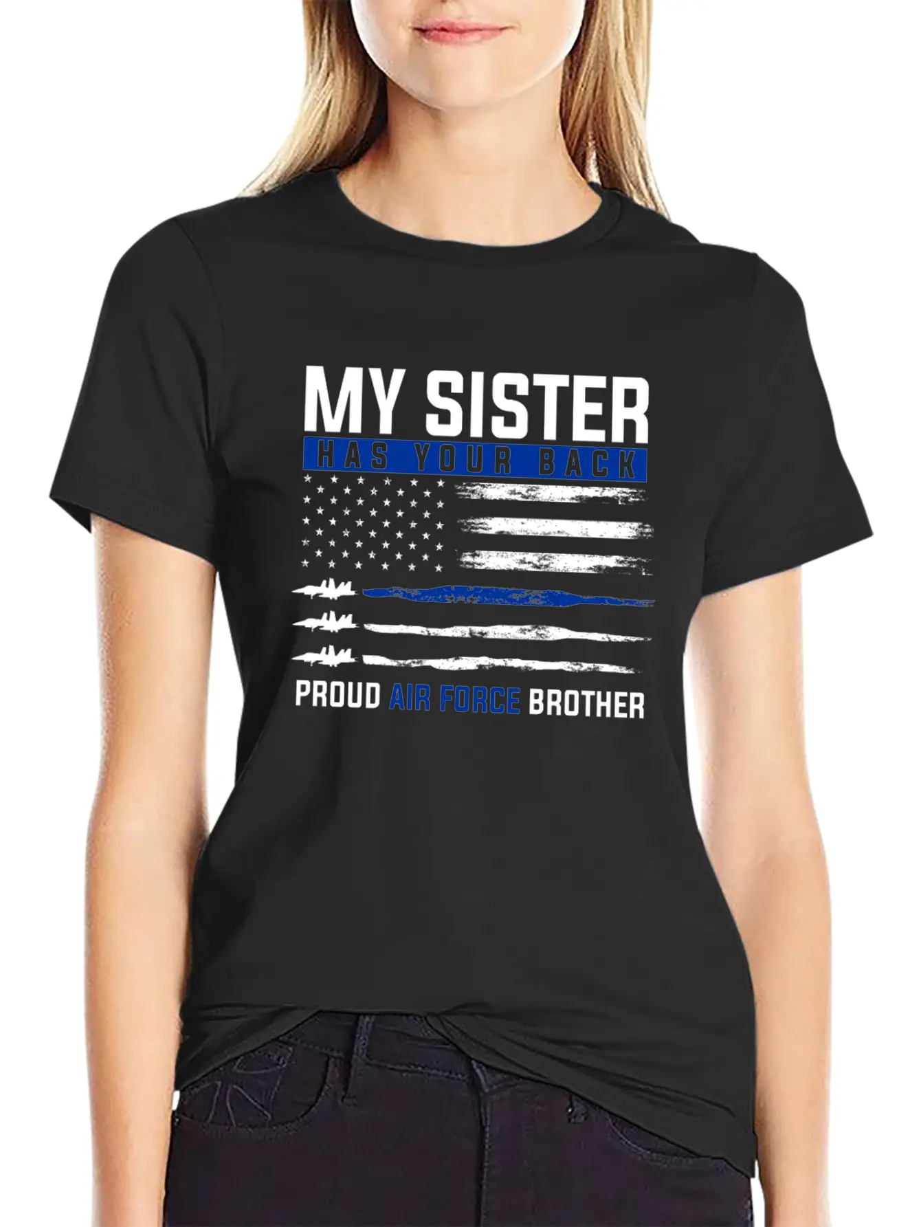 Air Sister Force Military Family Proud Brother Unisex Casual T-Shirt – Clean Design For Daily Comfort