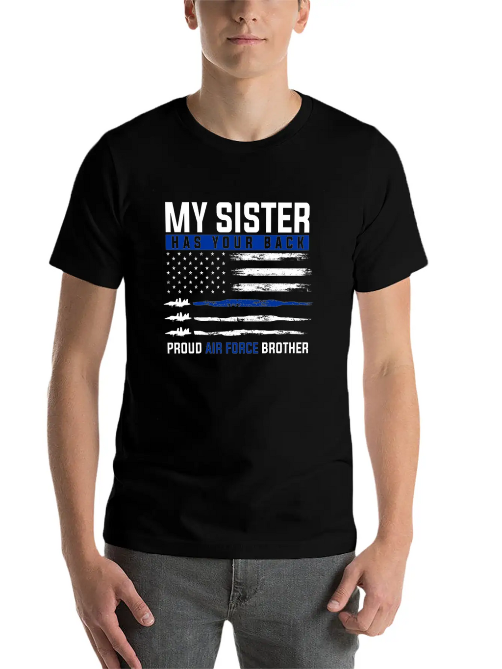 Air Sister Force Military Family Proud Brother Unisex Casual T-Shirt – Clean Design For Daily Comfort