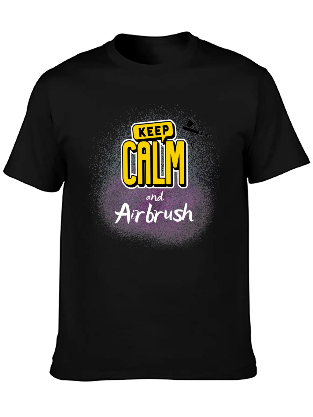 Airbrushing Quote Keep Calm And Airbrush Gifts Unisex Casual T-Shirt – Clean Design For Daily Comfort