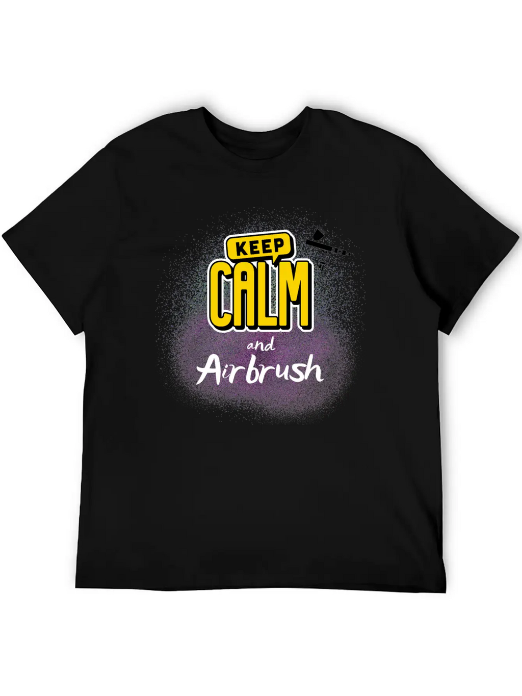 Airbrushing Quote Keep Calm And Airbrush Gifts Unisex Casual T-Shirt – Clean Design For Daily Comfort