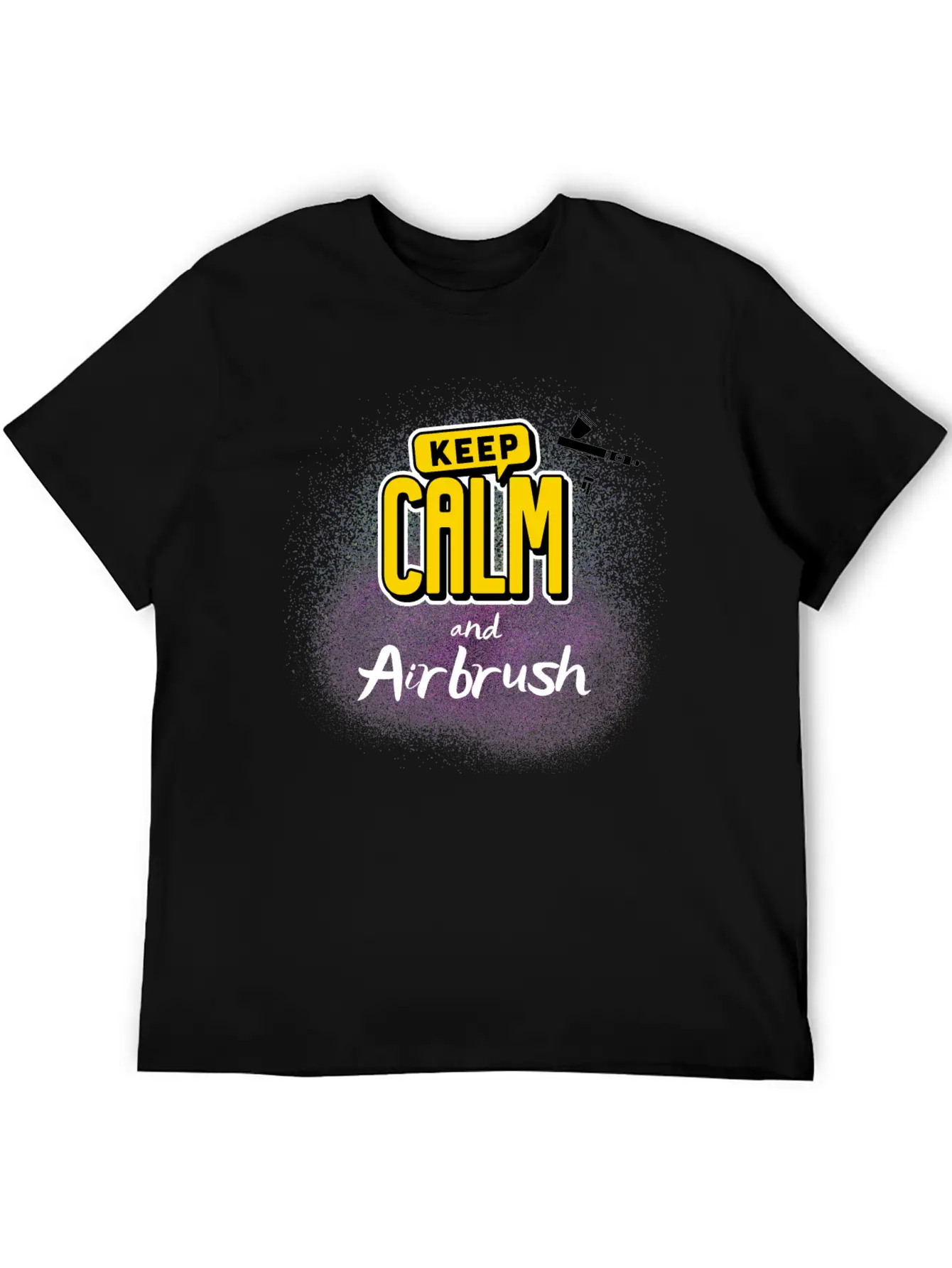 Airbrushing Quote Keep Calm And Airbrush Gifts Unisex Casual T-Shirt – Clean Design For Daily Comfort