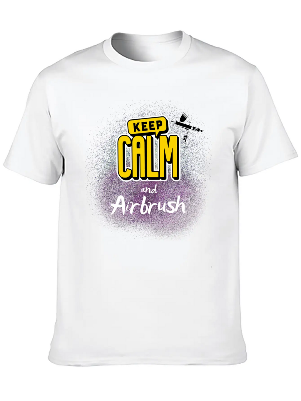 Airbrushing Quote Keep Calm And Airbrush Gifts Unisex Casual T-Shirt – Clean Design For Daily Comfort