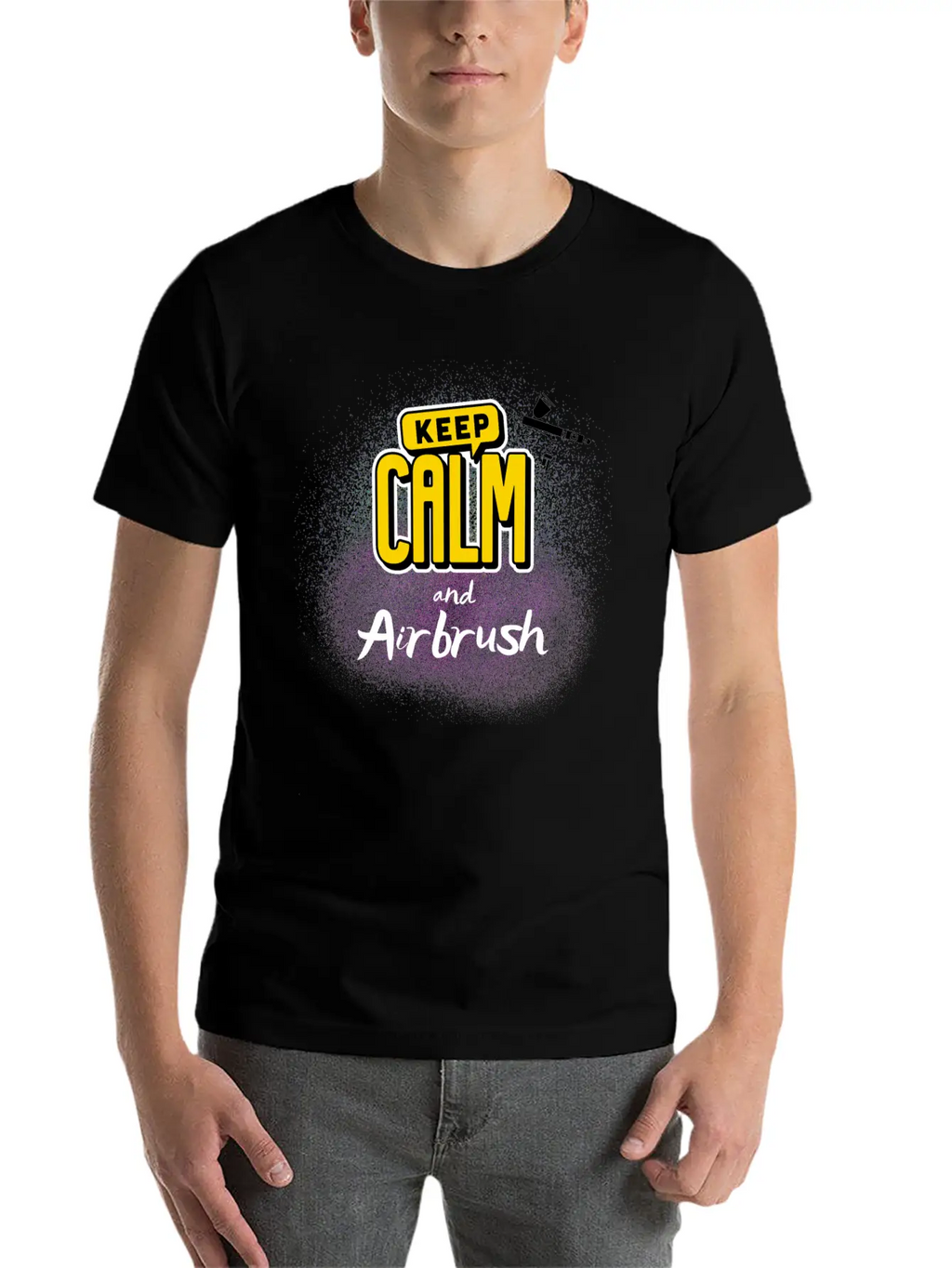Airbrushing Quote Keep Calm And Airbrush Gifts Unisex Casual T-Shirt – Clean Design For Daily Comfort