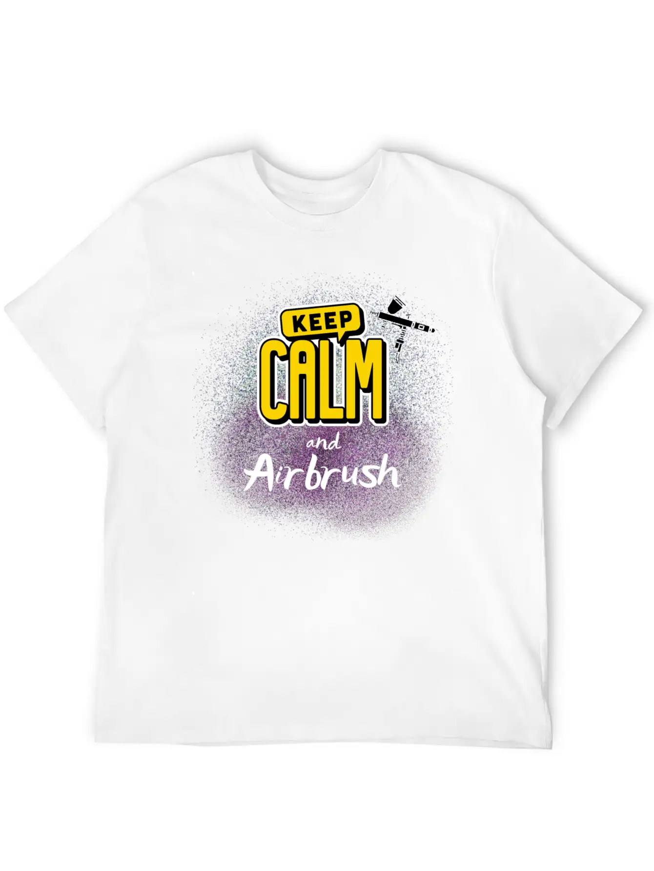 Airbrushing Quote Keep Calm And Airbrush Gifts Unisex Casual T-Shirt – Clean Design For Daily Comfort