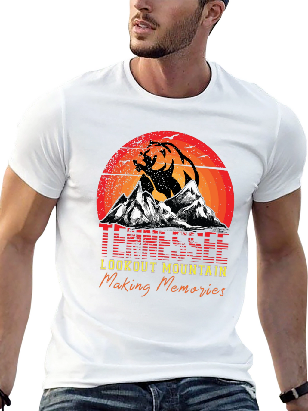Tennessee Lookout Mountain Bear Graphic T-Shirt