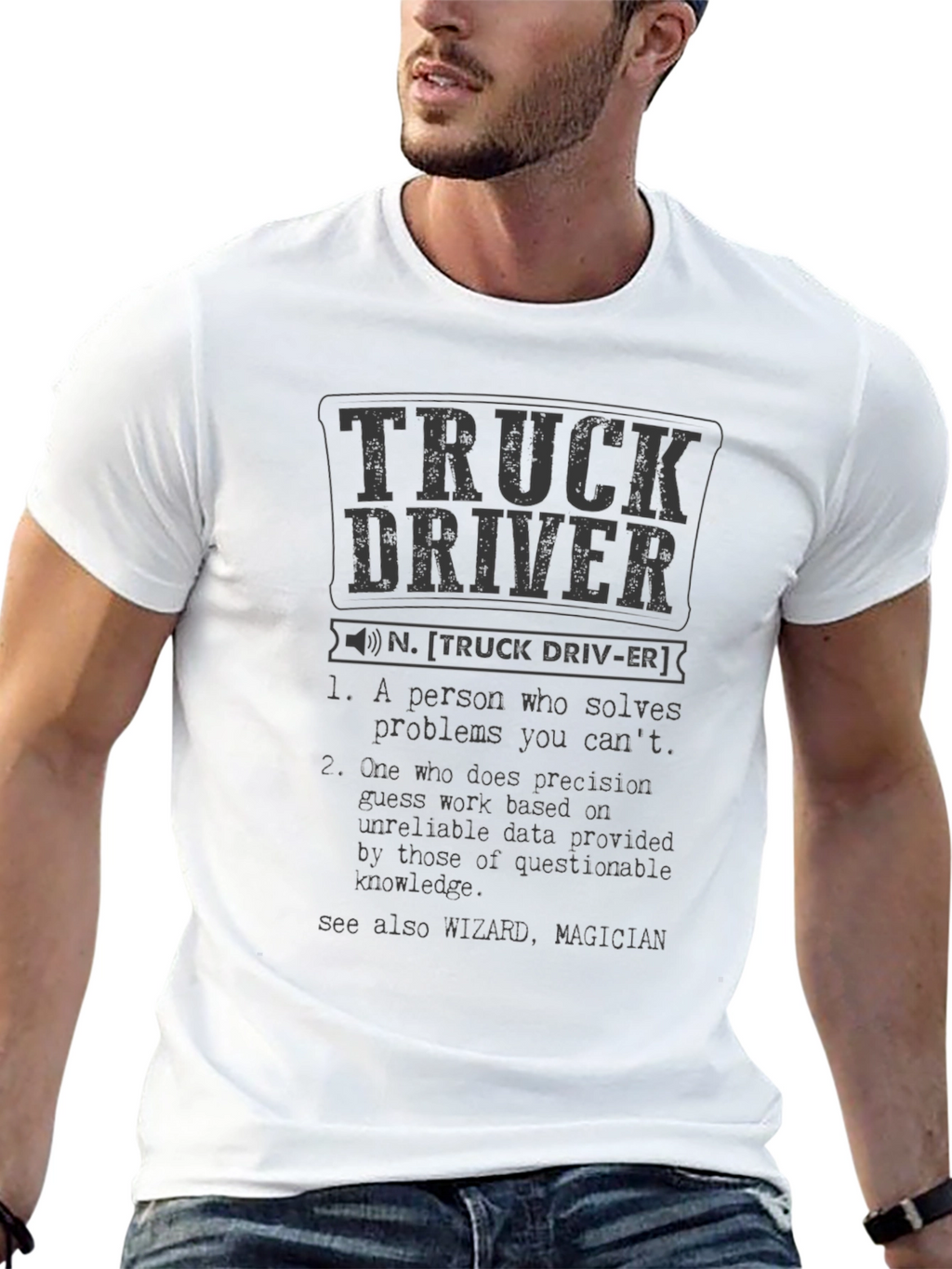 Truck Driver Definition Black T-Shirt