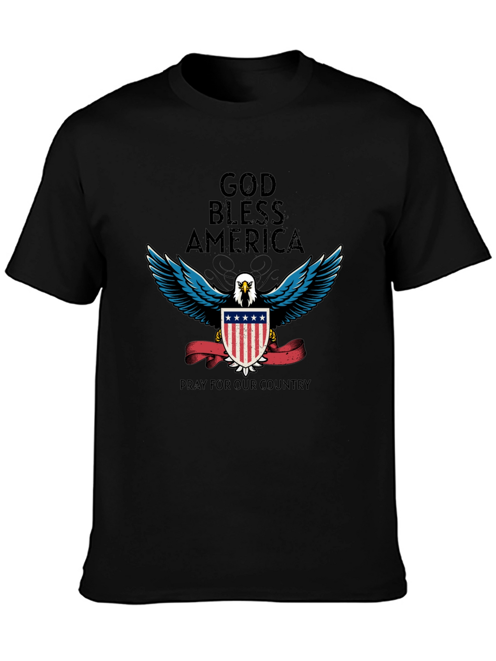 God Bless America Patriotic Eagle T-Shirt