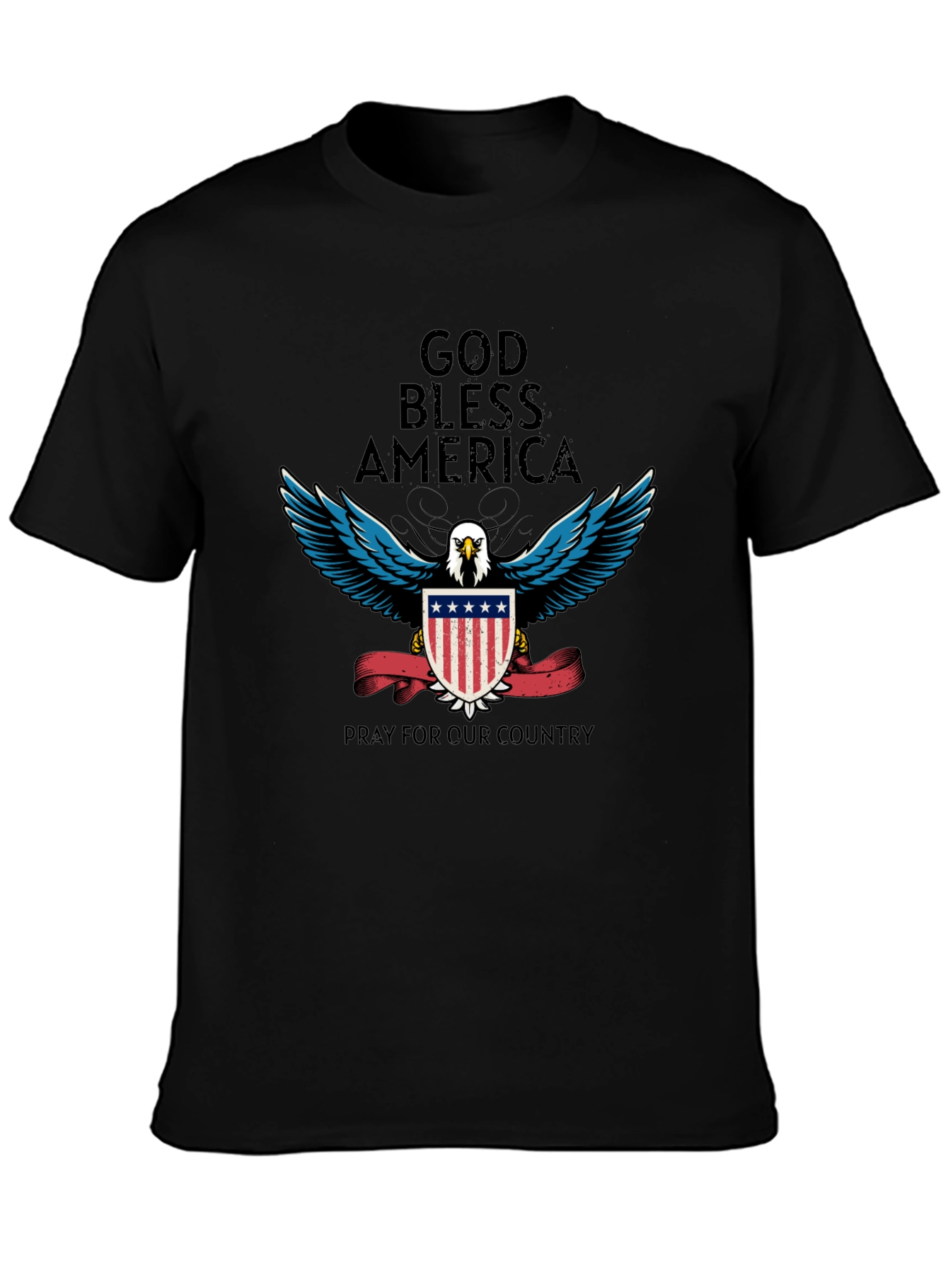 God Bless America Patriotic Eagle T-Shirt