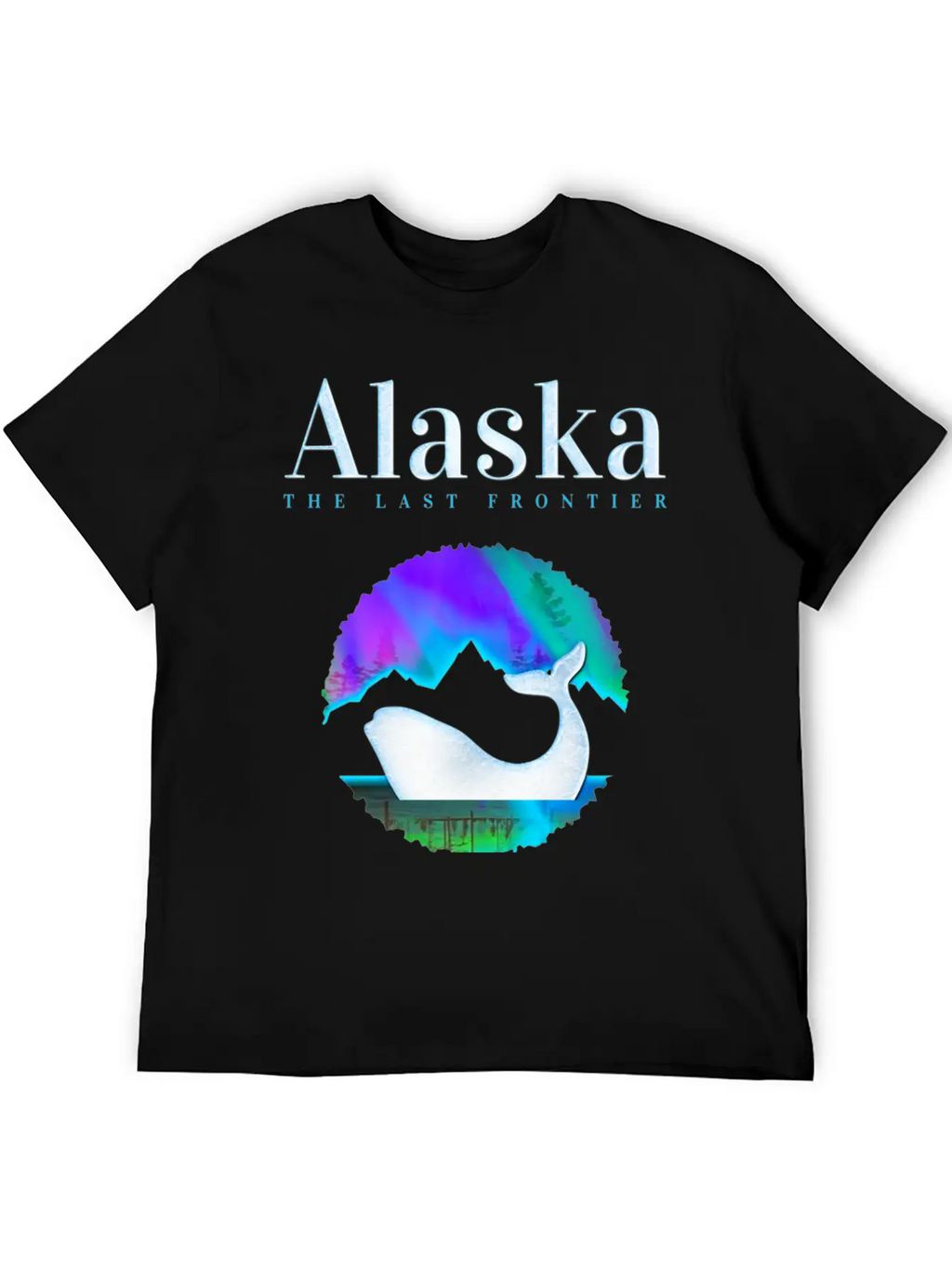 Alaska Northern Lights Orca Whale With Aurora Unisex Casual T-Shirt – Clean Design For Daily Comfort
