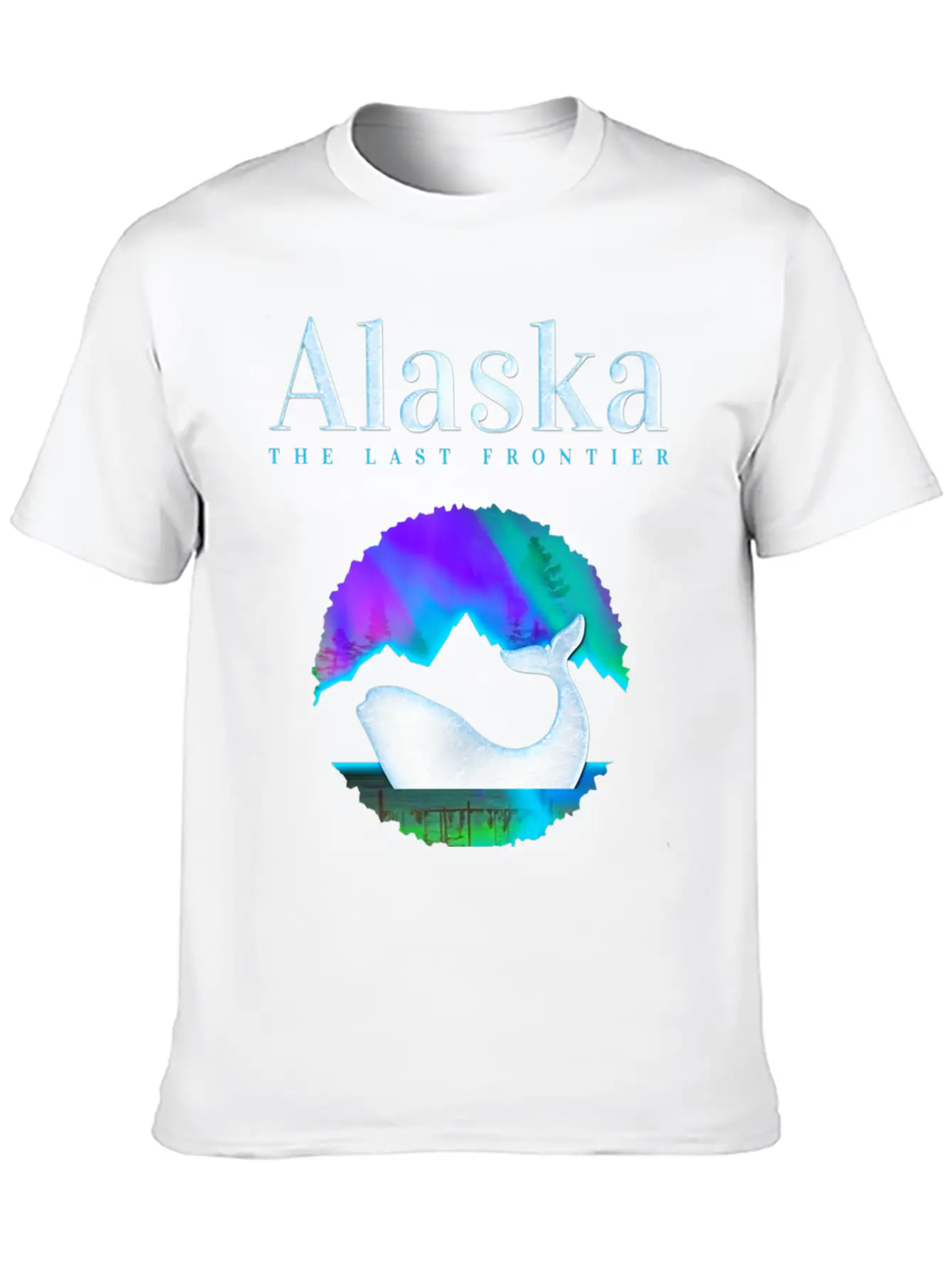 Alaska Northern Lights Orca Whale With Aurora Unisex Casual T-Shirt – Clean Design For Daily Comfort