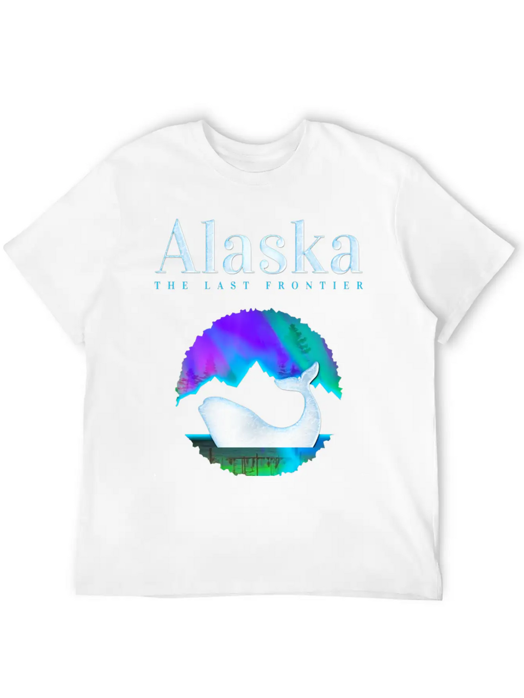 Alaska Northern Lights Orca Whale With Aurora Unisex Casual T-Shirt – Clean Design For Daily Comfort