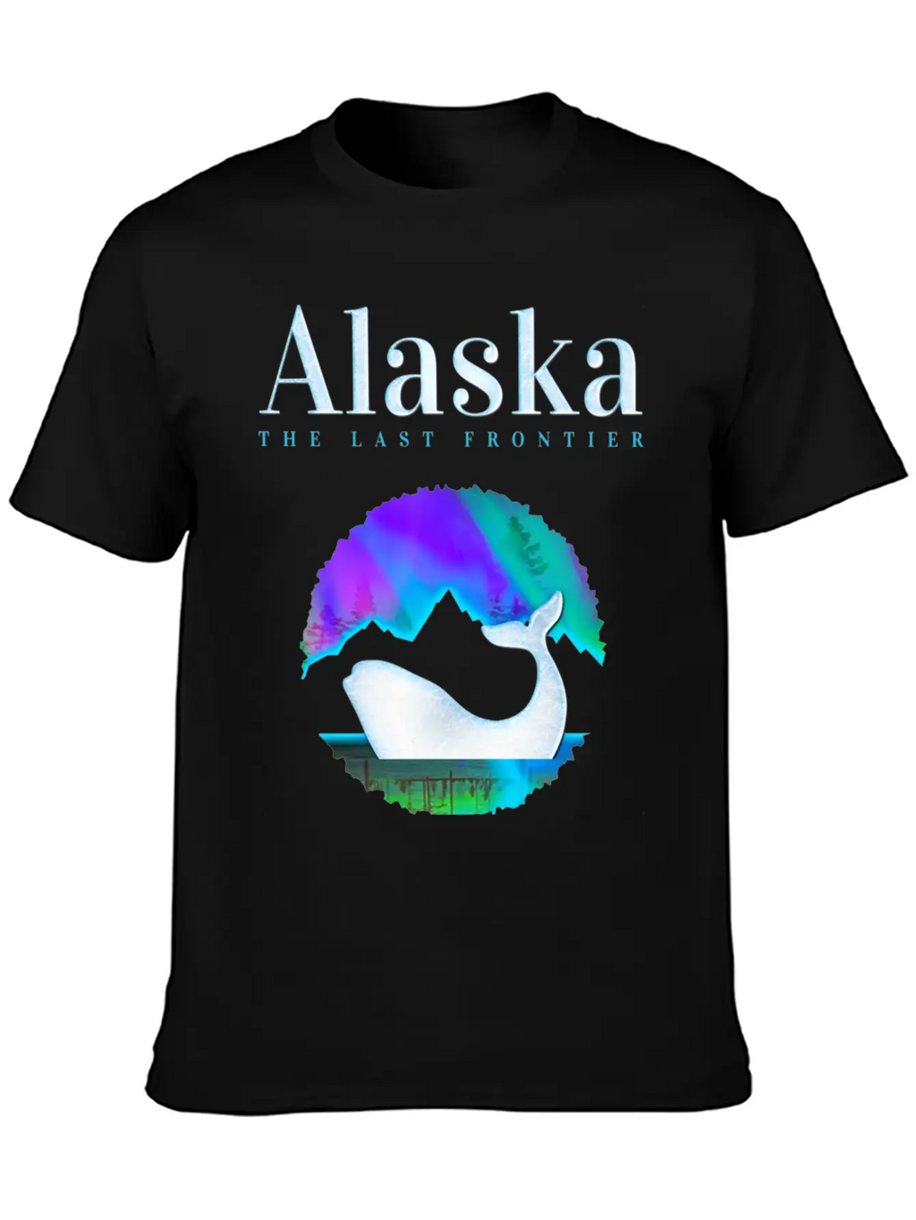 Alaska Northern Lights Orca Whale With Aurora Unisex Casual T-Shirt – Clean Design For Daily Comfort