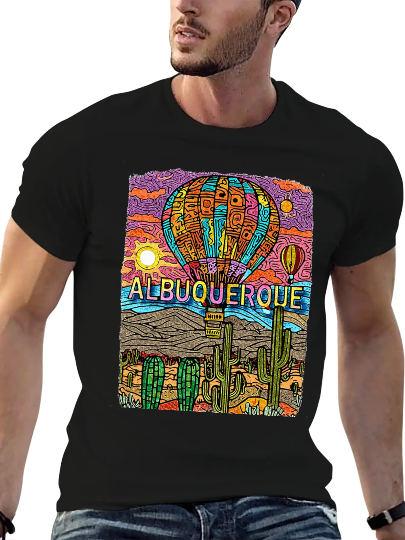 Albuquerque New Mexico NM Desert Oasis SD528 Casual Graphic T-Shirt – Simple And Comfortable Daily Wear