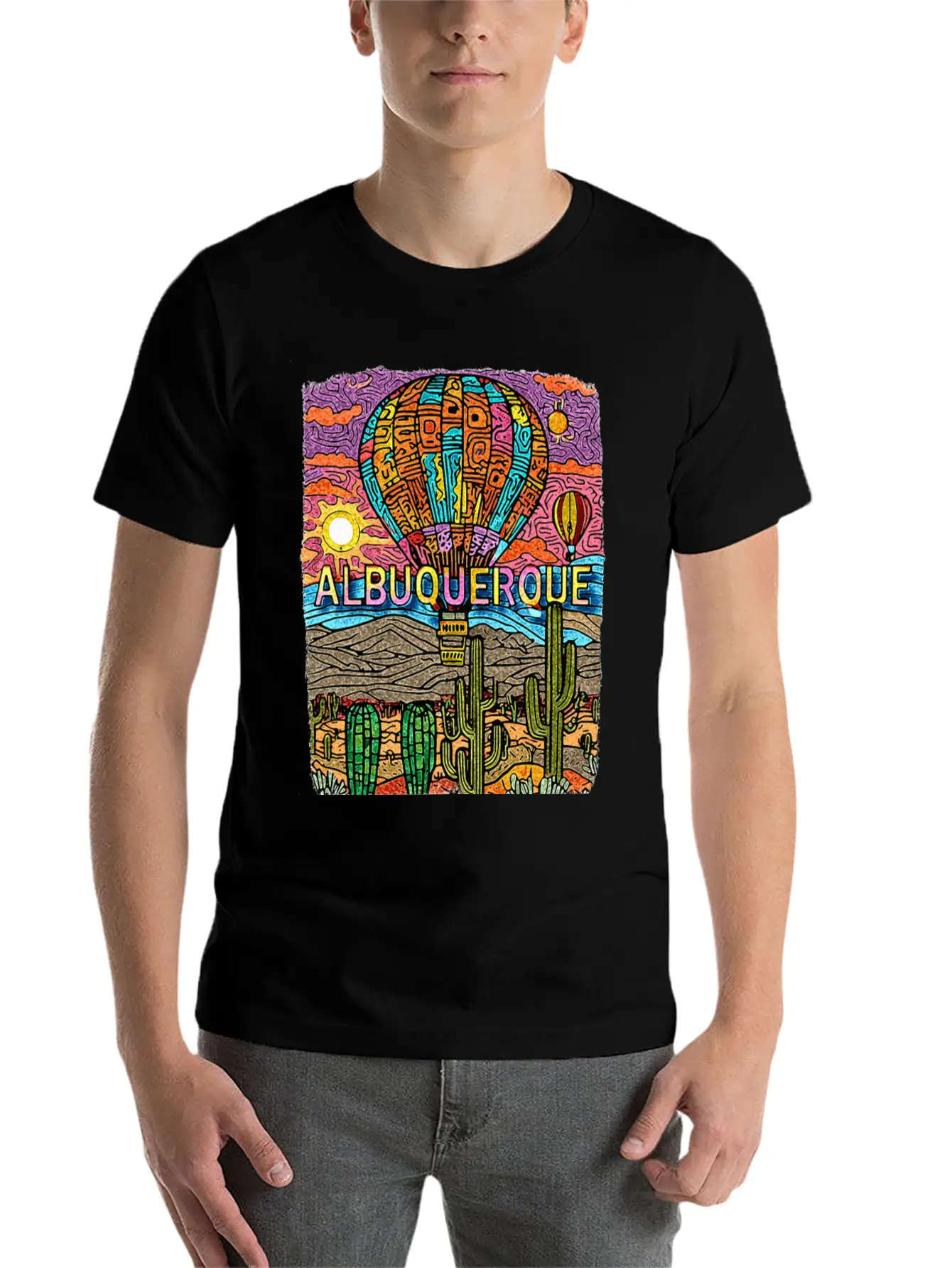 Albuquerque New Mexico NM Desert Oasis SD528 Casual Graphic T-Shirt – Simple And Comfortable Daily Wear
