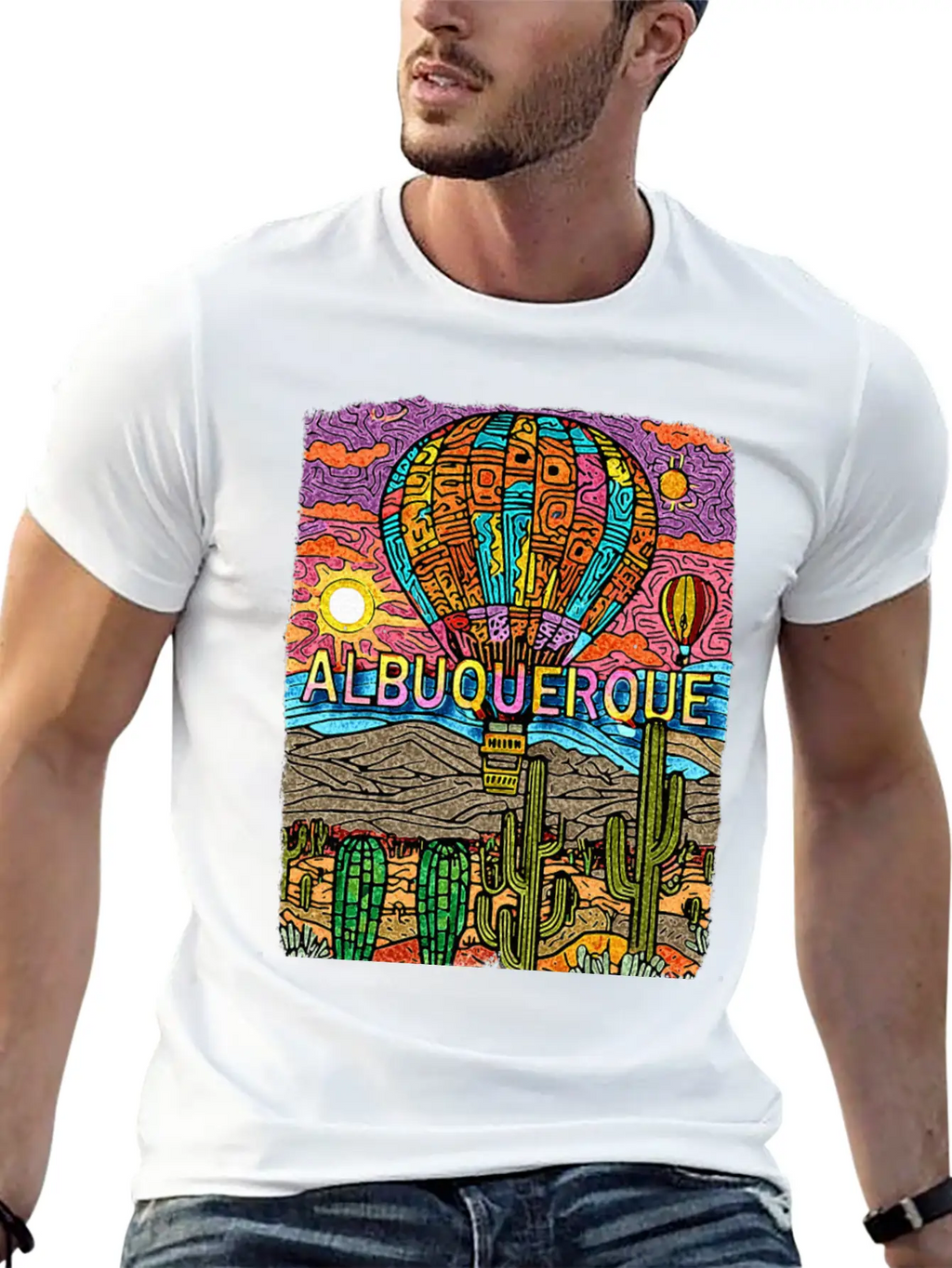 Albuquerque New Mexico NM Desert Oasis SD528 Casual Graphic T-Shirt – Simple And Comfortable Daily Wear