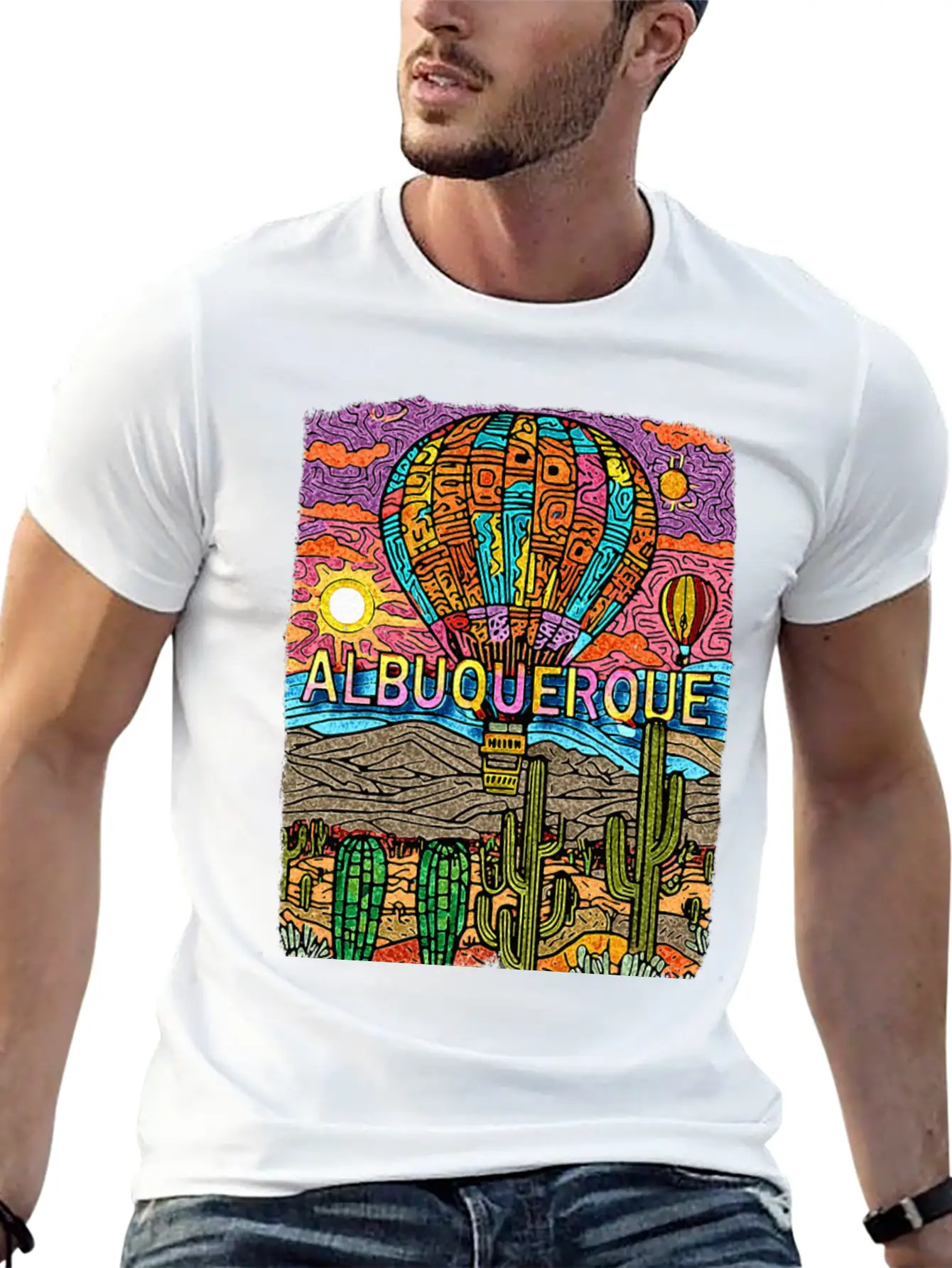 Albuquerque New Mexico NM Desert Oasis SD528 Casual Graphic T-Shirt – Simple And Comfortable Daily Wear