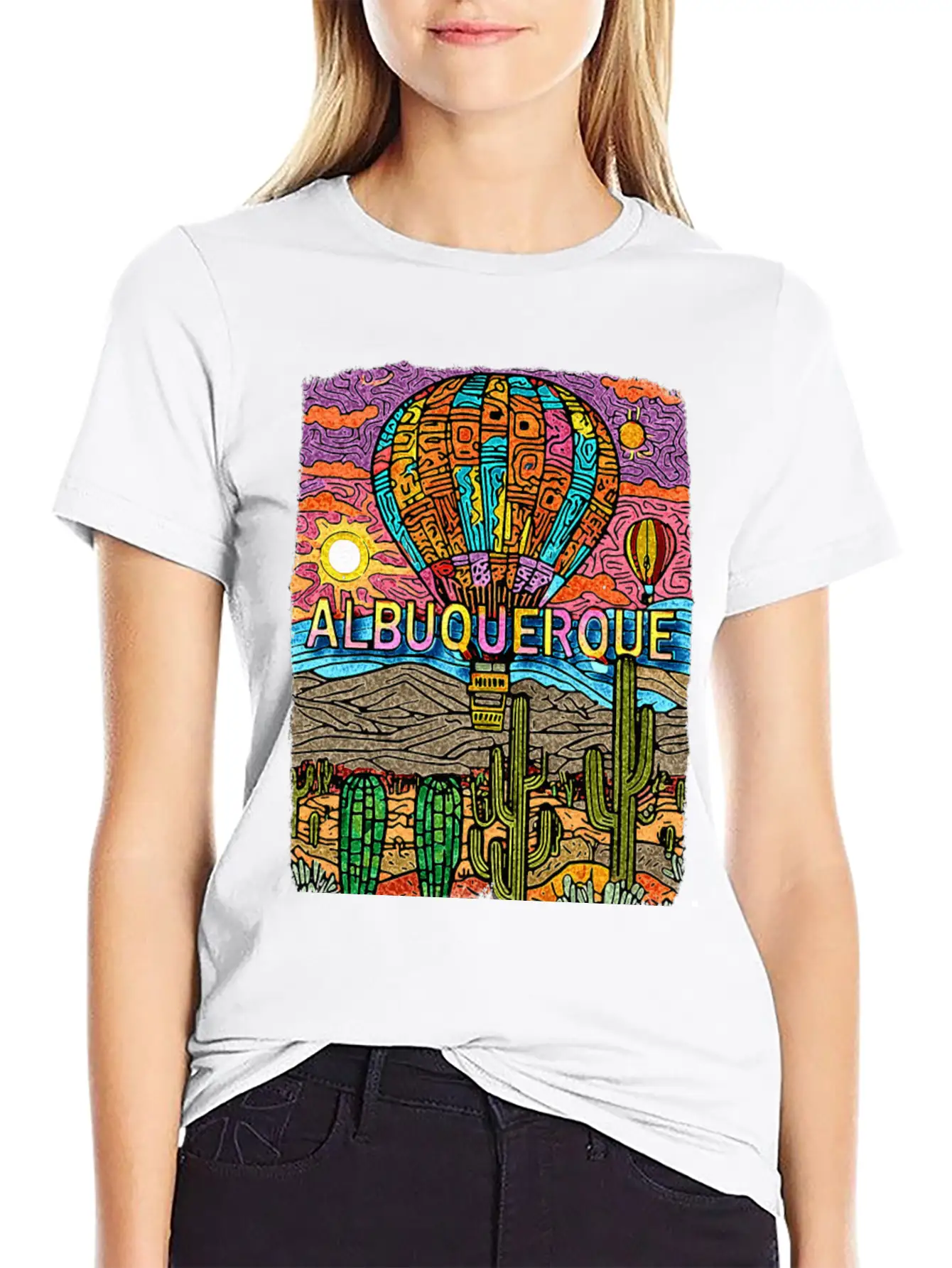 Albuquerque New Mexico NM Desert Oasis SD528 Casual Graphic T-Shirt – Simple And Comfortable Daily Wear