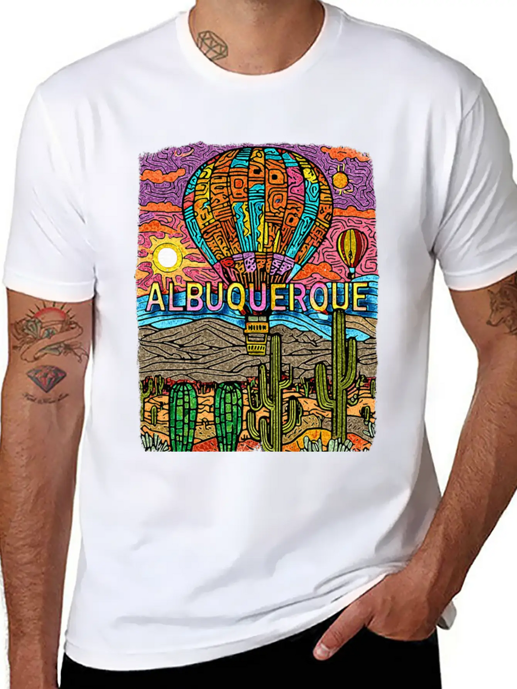 Albuquerque New Mexico NM Desert Oasis SD528 Casual Graphic T-Shirt – Simple And Comfortable Daily Wear