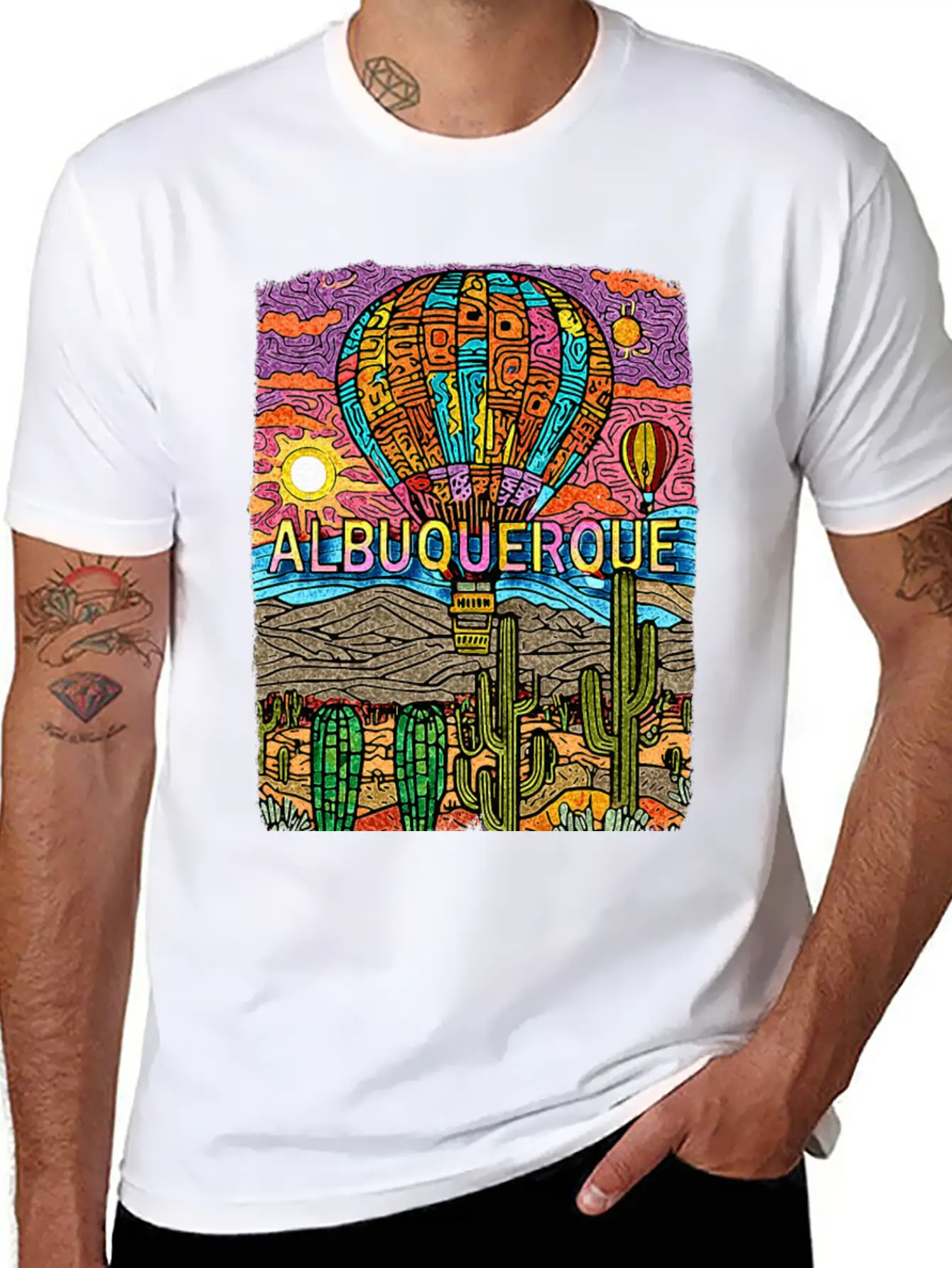 Albuquerque New Mexico NM Desert Oasis SD528 Casual Graphic T-Shirt – Simple And Comfortable Daily Wear