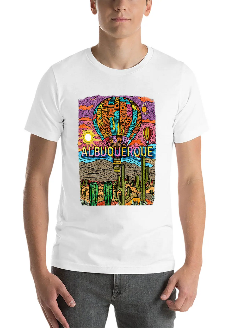 Albuquerque New Mexico NM Desert Oasis SD528 Casual Graphic T-Shirt – Simple And Comfortable Daily Wear
