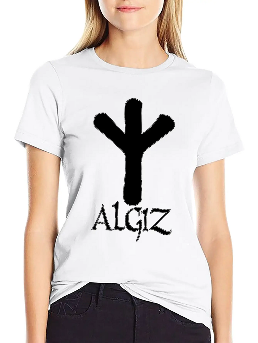 Algiz Rune Protection Rune Magical Powers Breathable Soft Cotton T-Shirt – Timeless Casual Look