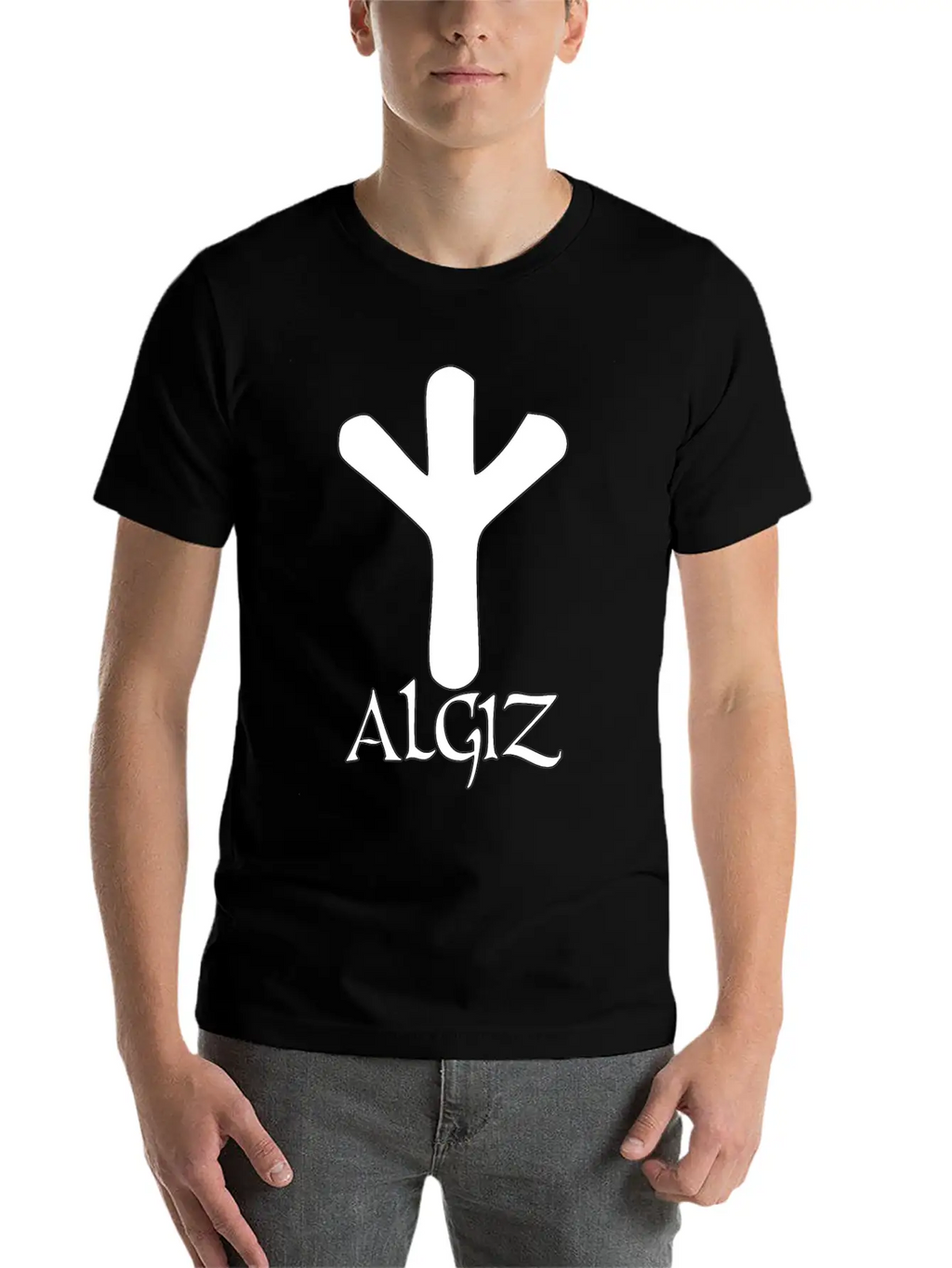 Algiz Rune Protection Rune Magical Powers Breathable Soft Cotton T-Shirt – Timeless Casual Look