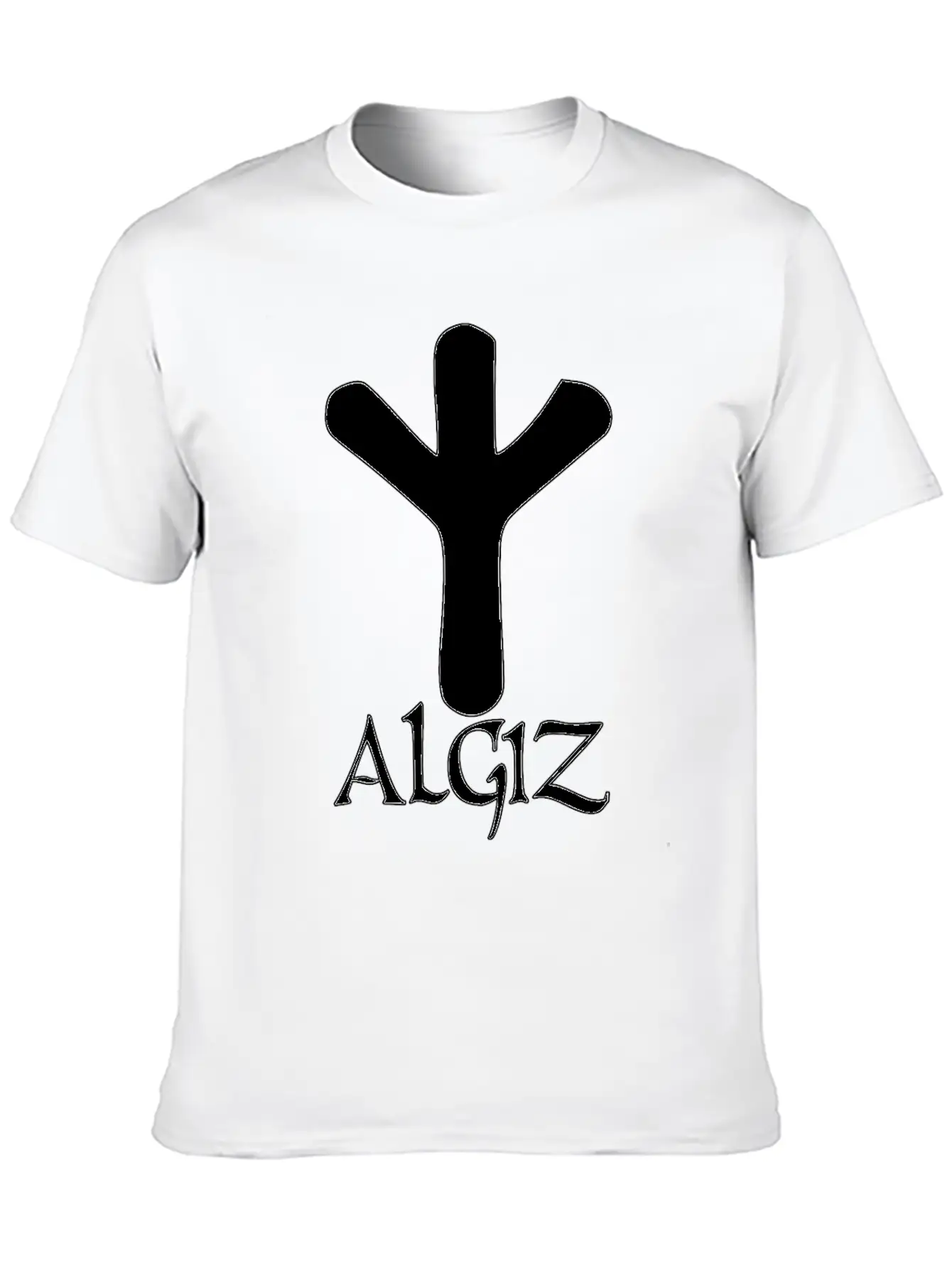 Algiz Rune Protection Rune Magical Powers Breathable Soft Cotton T-Shirt – Timeless Casual Look