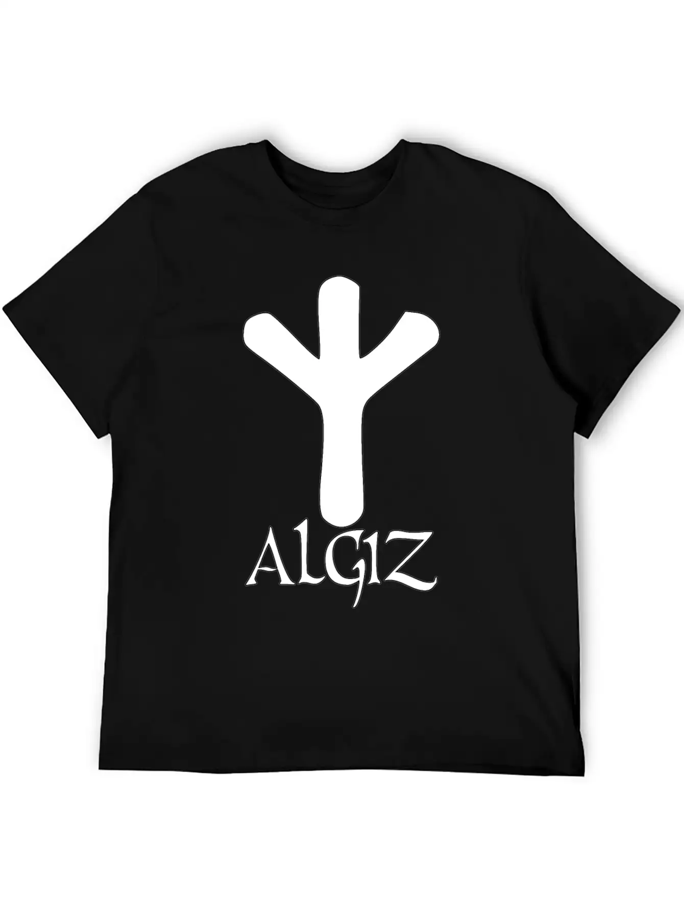 Algiz Rune Protection Rune Magical Powers Breathable Soft Cotton T-Shirt – Timeless Casual Look