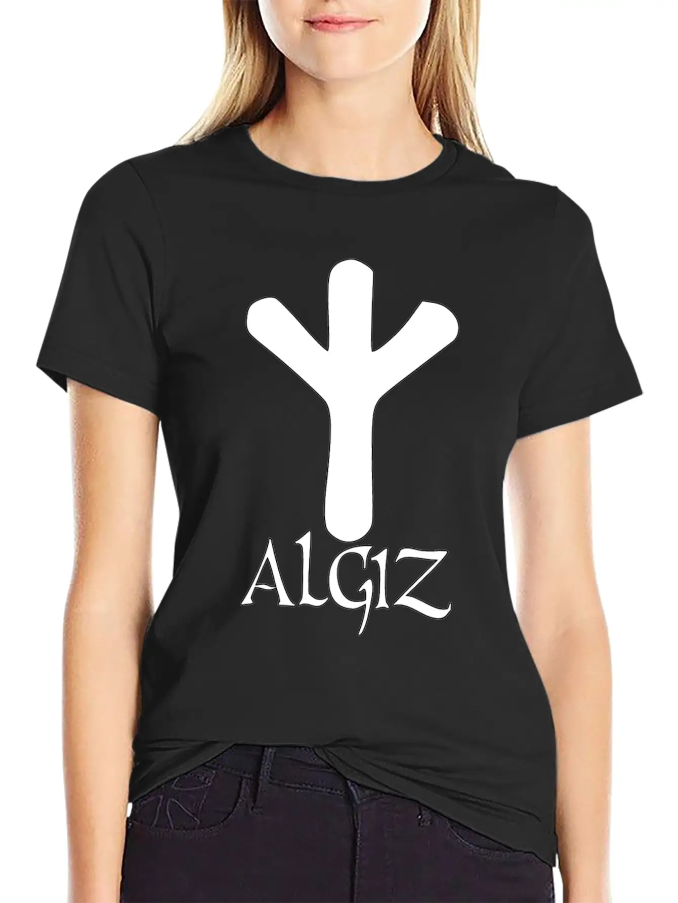 Algiz Rune Protection Rune Magical Powers Breathable Soft Cotton T-Shirt – Timeless Casual Look