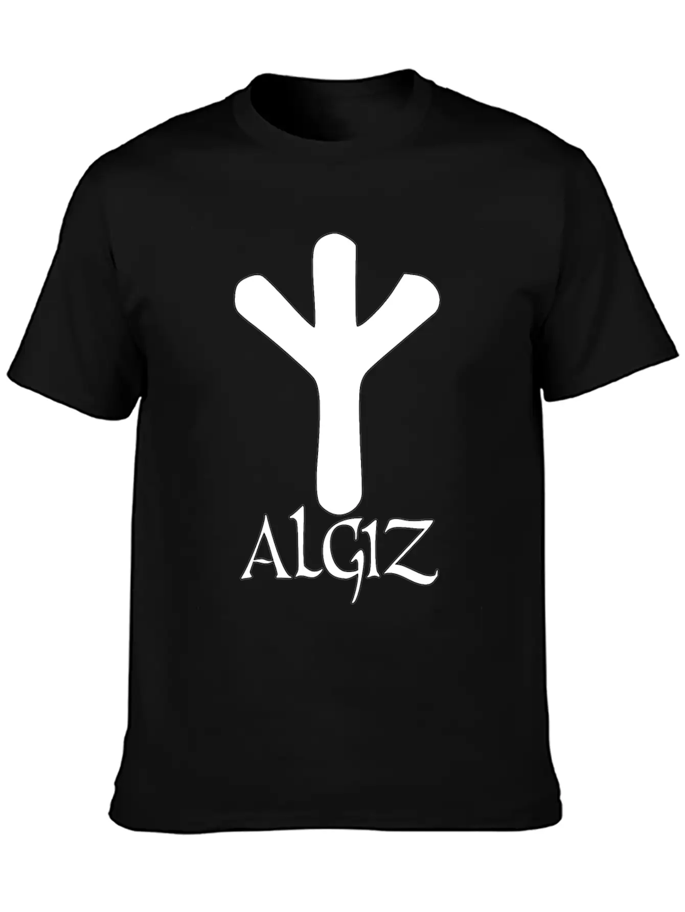 Algiz Rune Protection Rune Magical Powers Breathable Soft Cotton T-Shirt – Timeless Casual Look