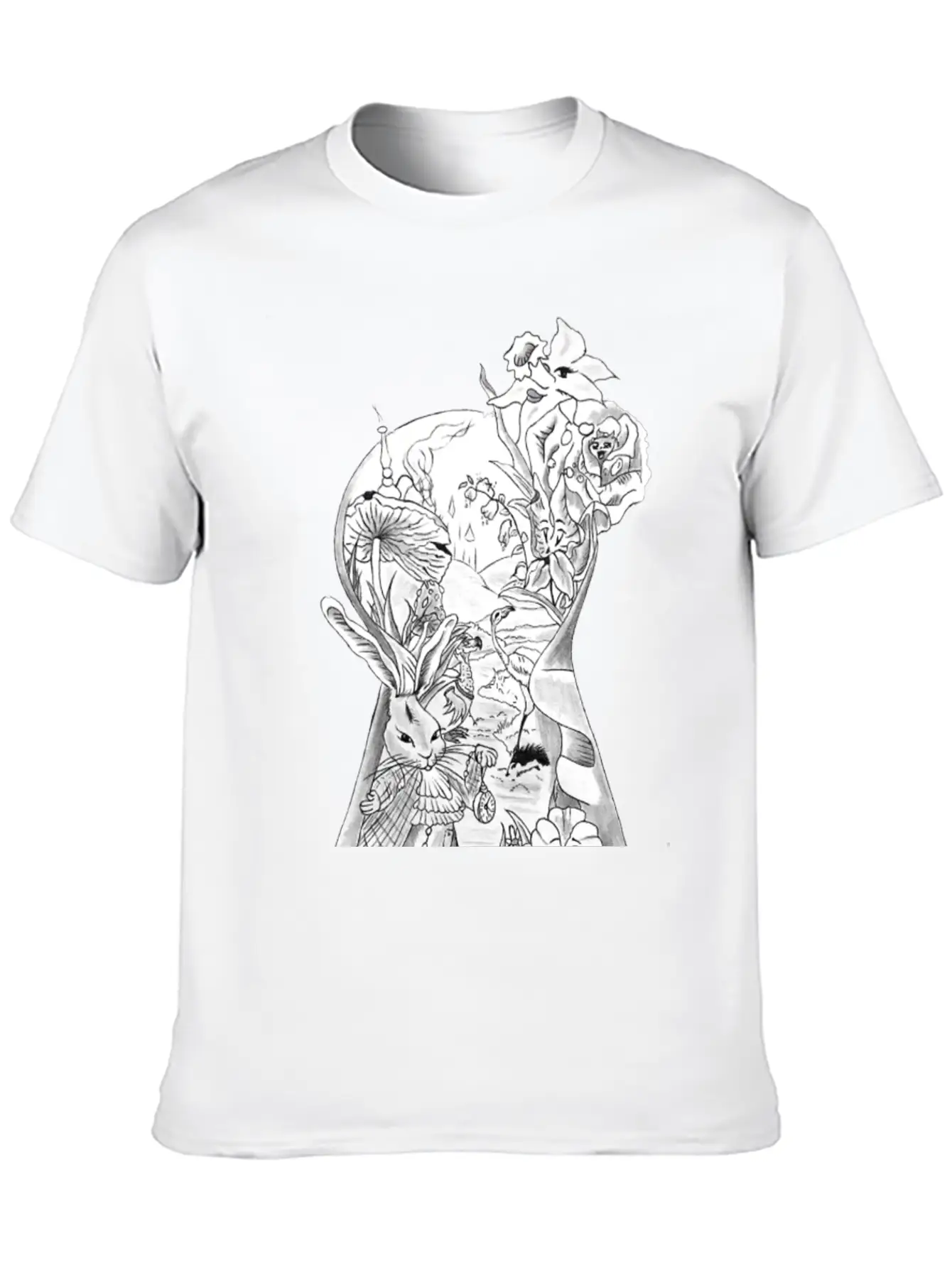 Alice In Wonderland Unisex Short Sleeve Soft Cotton T-Shirt – Casual Everyday Wear